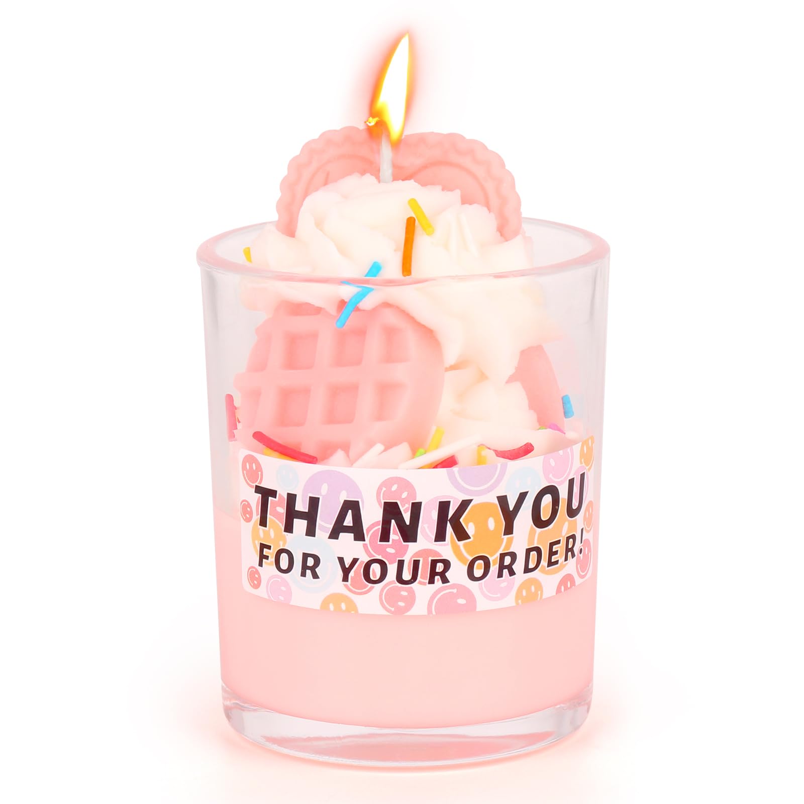 DAJASD Scented Soy Wax Candles in Glass Jar - Aromatherapy Gifts for Women, Relaxing Home Decor for Bedroom, Bathroom & Office - Perfect for Birthday, Halloween, Christmas (Light Pink)