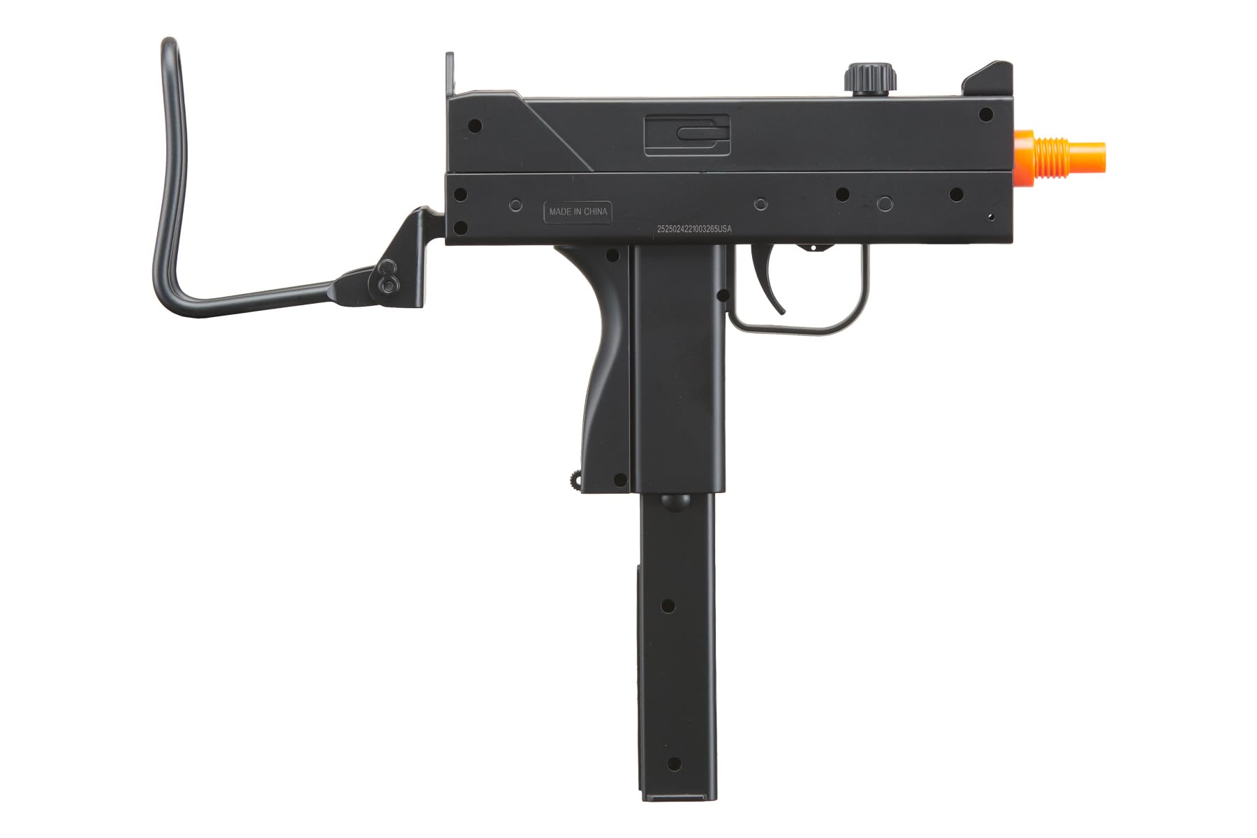 Airsoft Uzi ABS Spring Pistol with Foldable Stock - Realistic Toy Gun for Airsoft Battles, Cosplay Costumes & Film Props | Perfect for Tactical Training, Halloween & Movie Productions