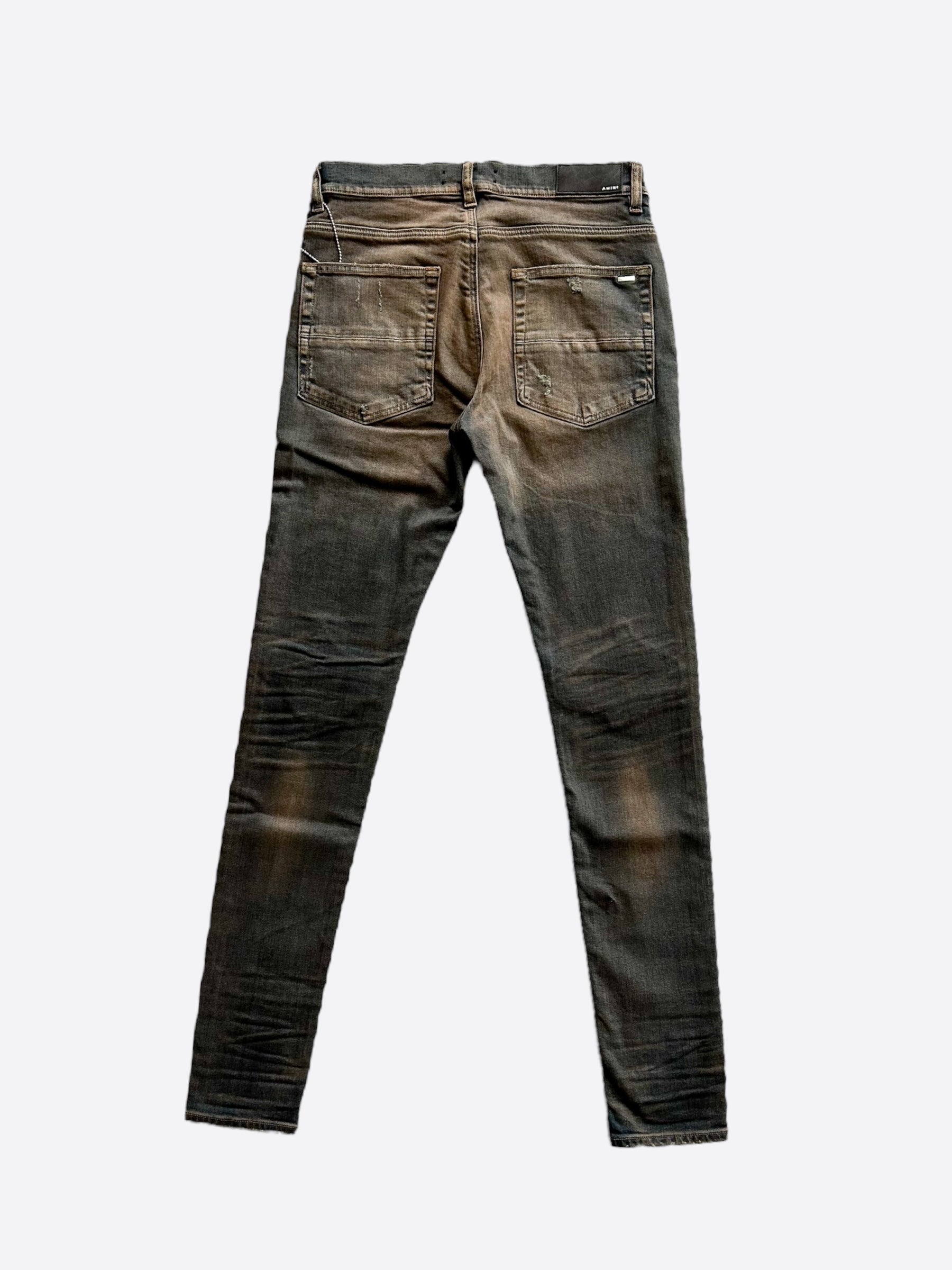 Amiri Dark Indigo Plaid Patch MX1 Jeans for Men - Premium Designer Denim Pants with Unique Plaid Details | Perfect for Casual Outfits, Streetwear & Night Out Looks