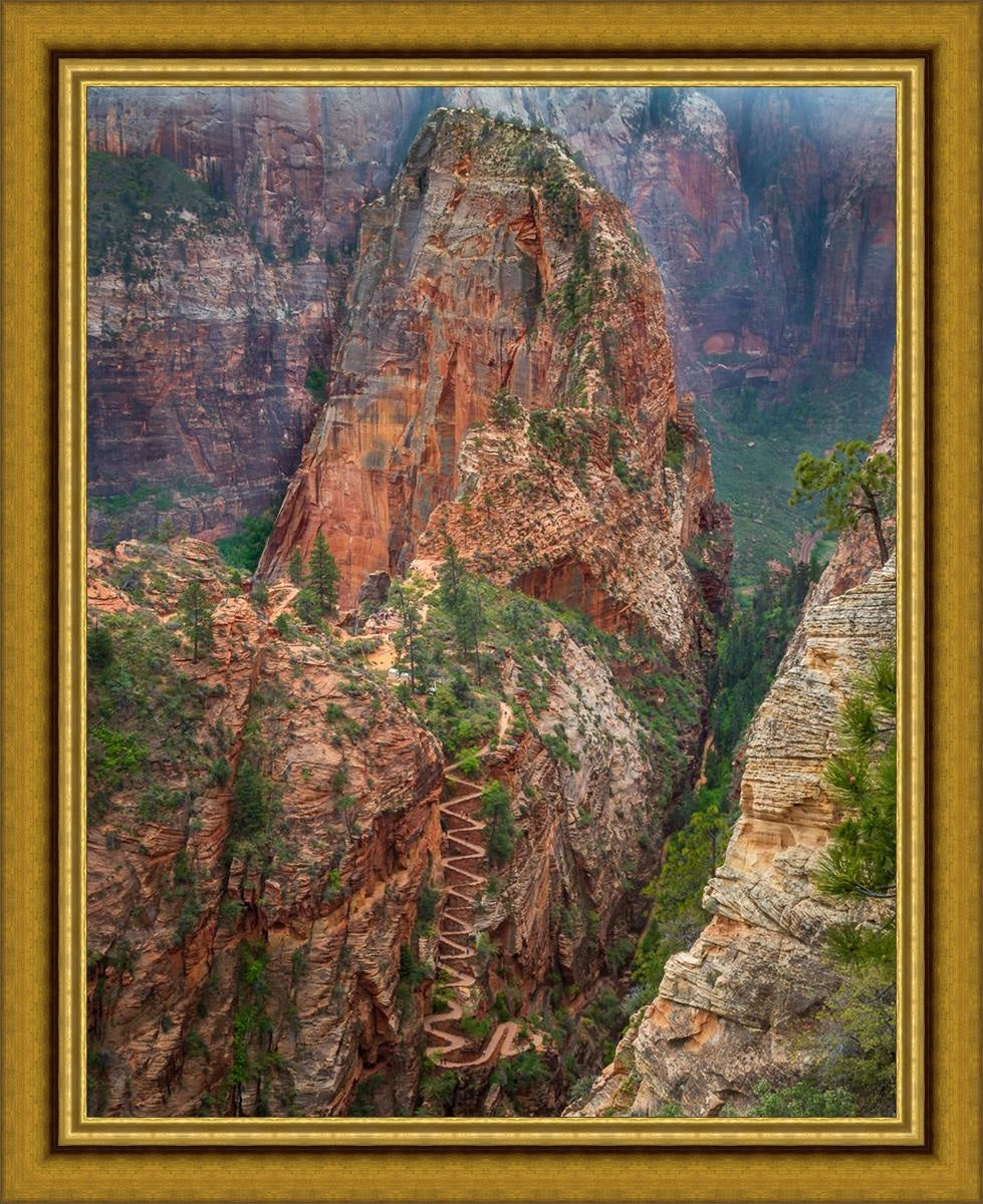 Angel's Landing Large Wall Art - Stunning Landscape Canvas Print for Home & Office Decor | Perfect for Living Room, Bedroom, and Office Spaces