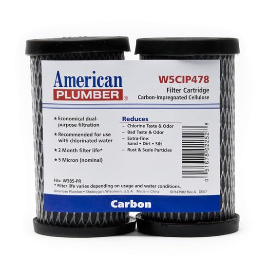 American Plumber W5CIP478 Water Filter - High Performance Home Water Filtration System for Clean Drinking & Cooking | Perfect for Kitchen, RV, and Outdoor Use