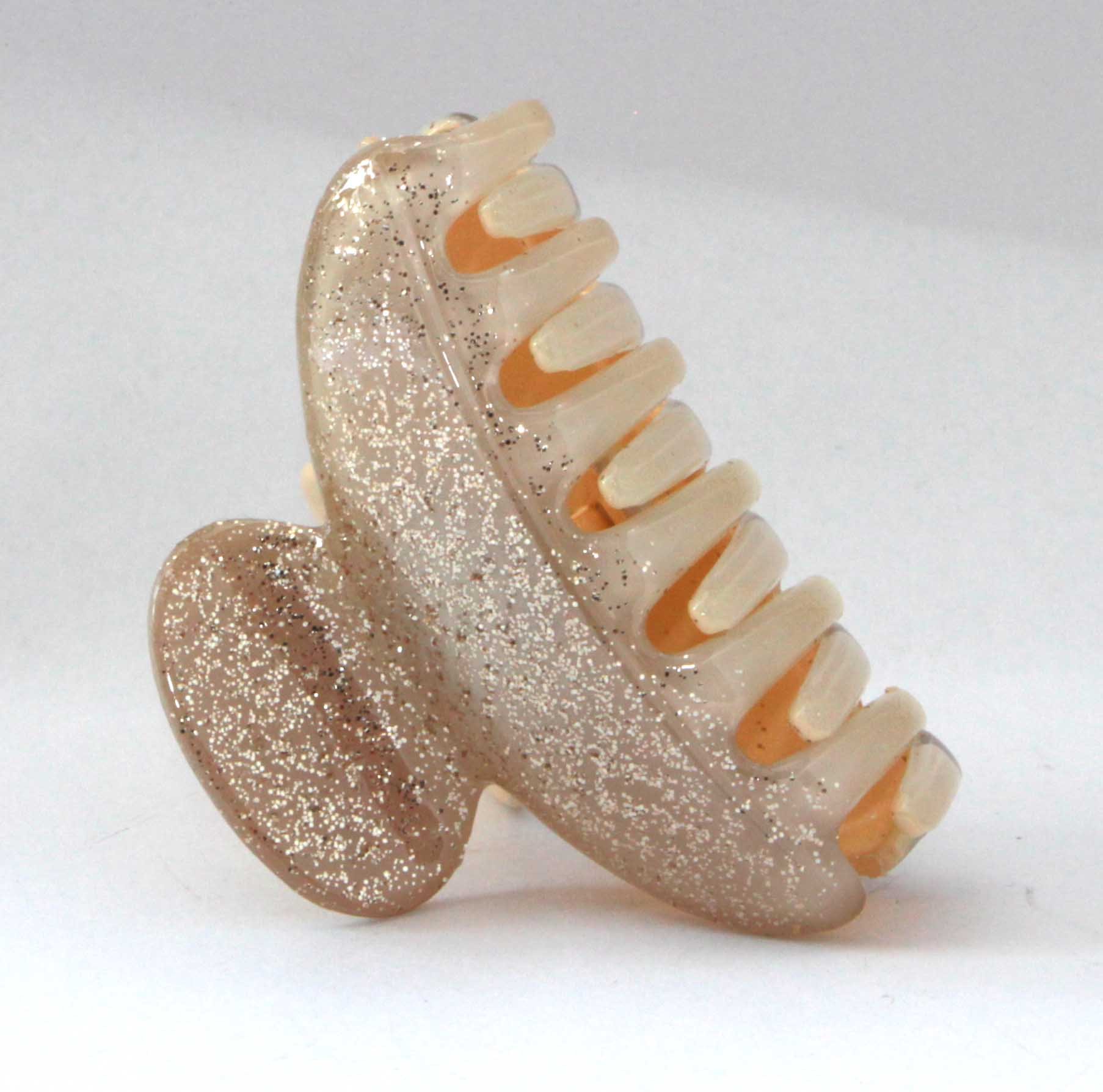 French Hair Claw Clips 3 Inches - Tortoise Shell & Shiny Glitter Large Jaw Hair Clips for Women (Set of 3) | Perfect for Updos, Ponytails & Everyday Hairstyles