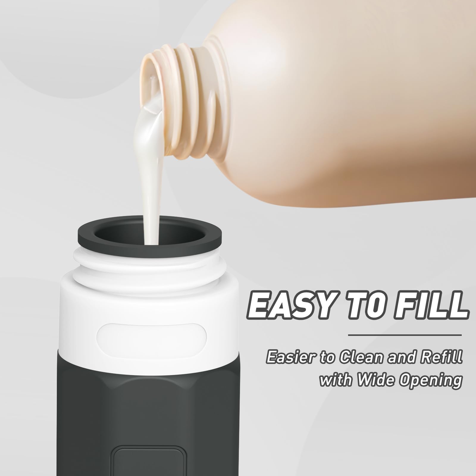 Redfly 3oz TSA Approved Travel Bottles for Toiletries - BPA Free Leak Proof Silicone Containers for Shampoo & Conditioner (Black & White) - Perfect for Air Travel, Gym & Vacation Essentials