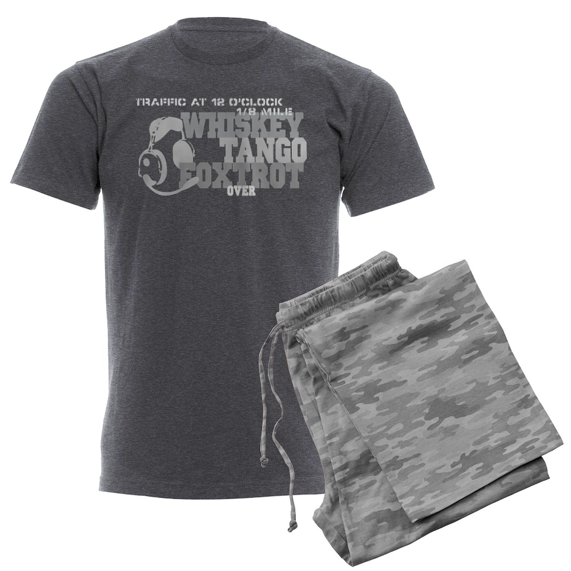 Aviation Humor Men's Charcoal Pajama Set - Funny Pilot & Airplane Themed Sleepwear for Men - Cozy Lounge Pajamas for Aviation Enthusiasts & Travel Lovers - Perfect for Sleepovers, Relaxing at Home & Gifts