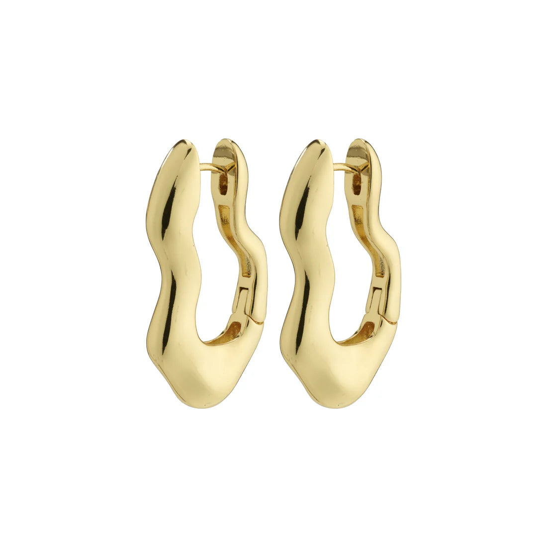Pilgrim Silver & Gold Plated Wavy Earrings for Women - Trendy Boho Dangle Drop Earrings for Party, Wedding & Everyday Wear