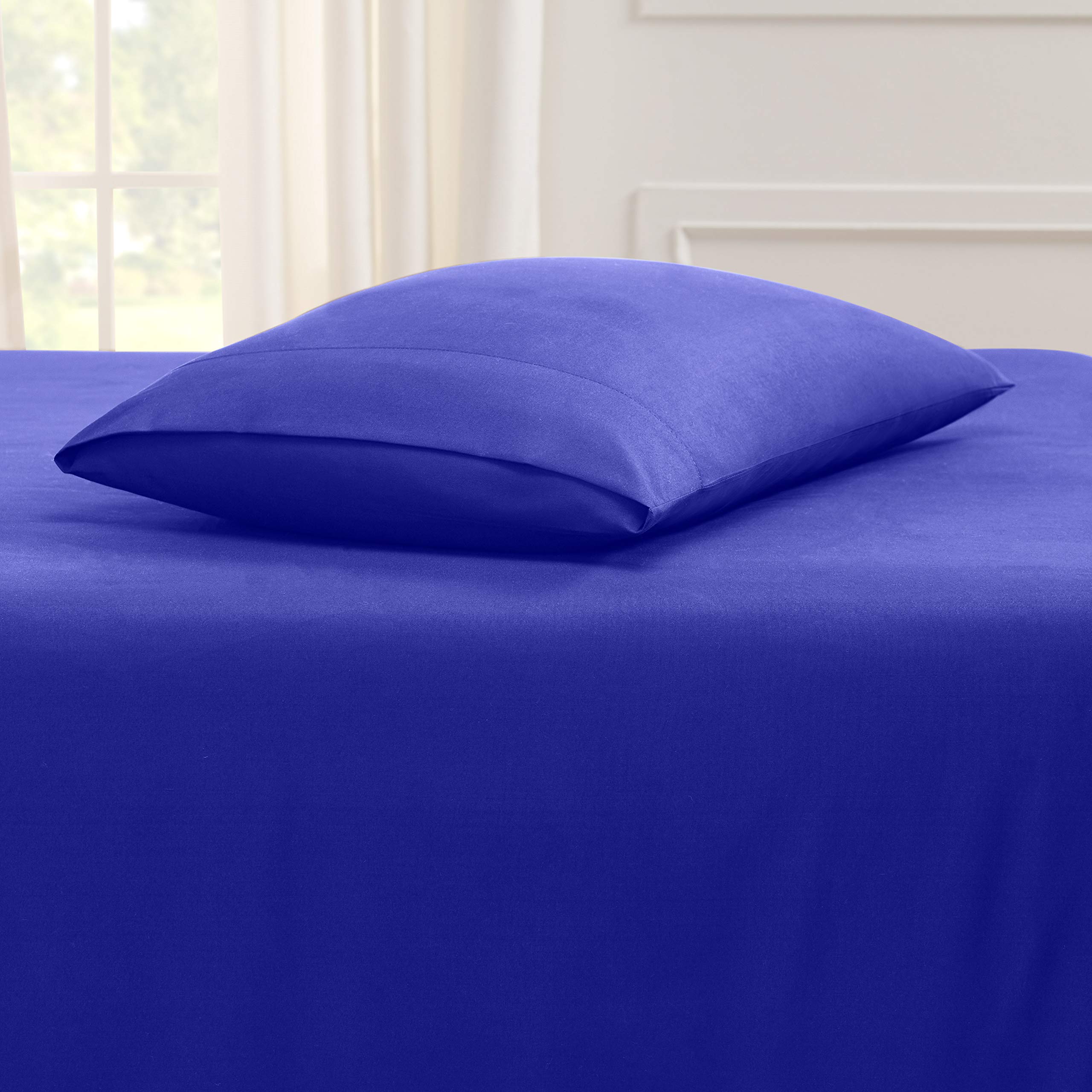 Empyrean Soft Standard & Queen Size Pillowcases Set of 4 - Luxury 100% Cotton Bedding Pillow Covers - Royal Blue for Bedroom, Hotel, or Guest Room Decor