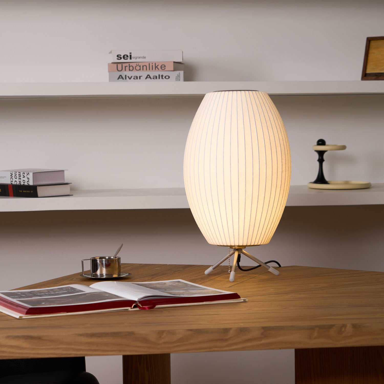 Nelson Tripod Table Lamp - Mid-Century Modern Adjustable Desk Light for Home Office, Living Room & Bedroom - Perfect for Reading, Working & Decor