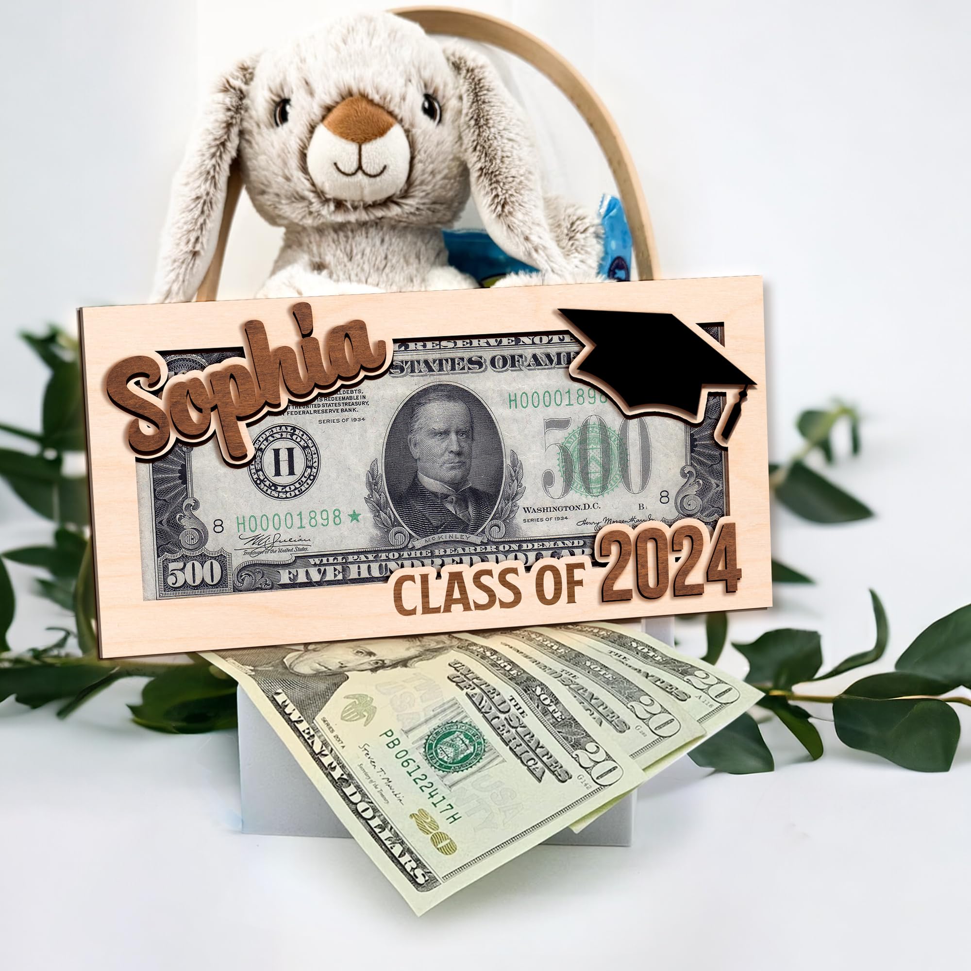 Personalized Graduation Money Holder - Class of 2024 Gift for High School & College Graduates | Cash Envelope Gift for Senior Students | Perfect Graduation Party Favor & Keepsake