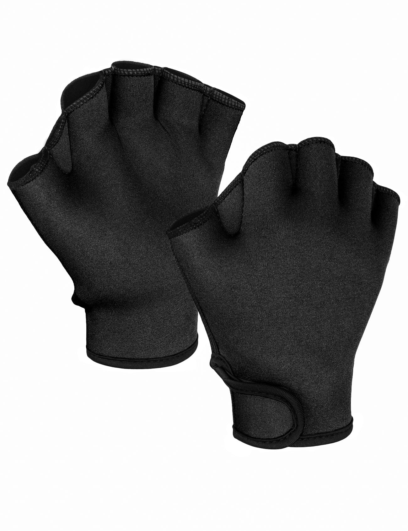 FitsT4 Webbed Swim Gloves for Water Aerobics & Fitness Training - Aqua Paddle Gloves for Swimming, Snorkeling, and Pool Workouts