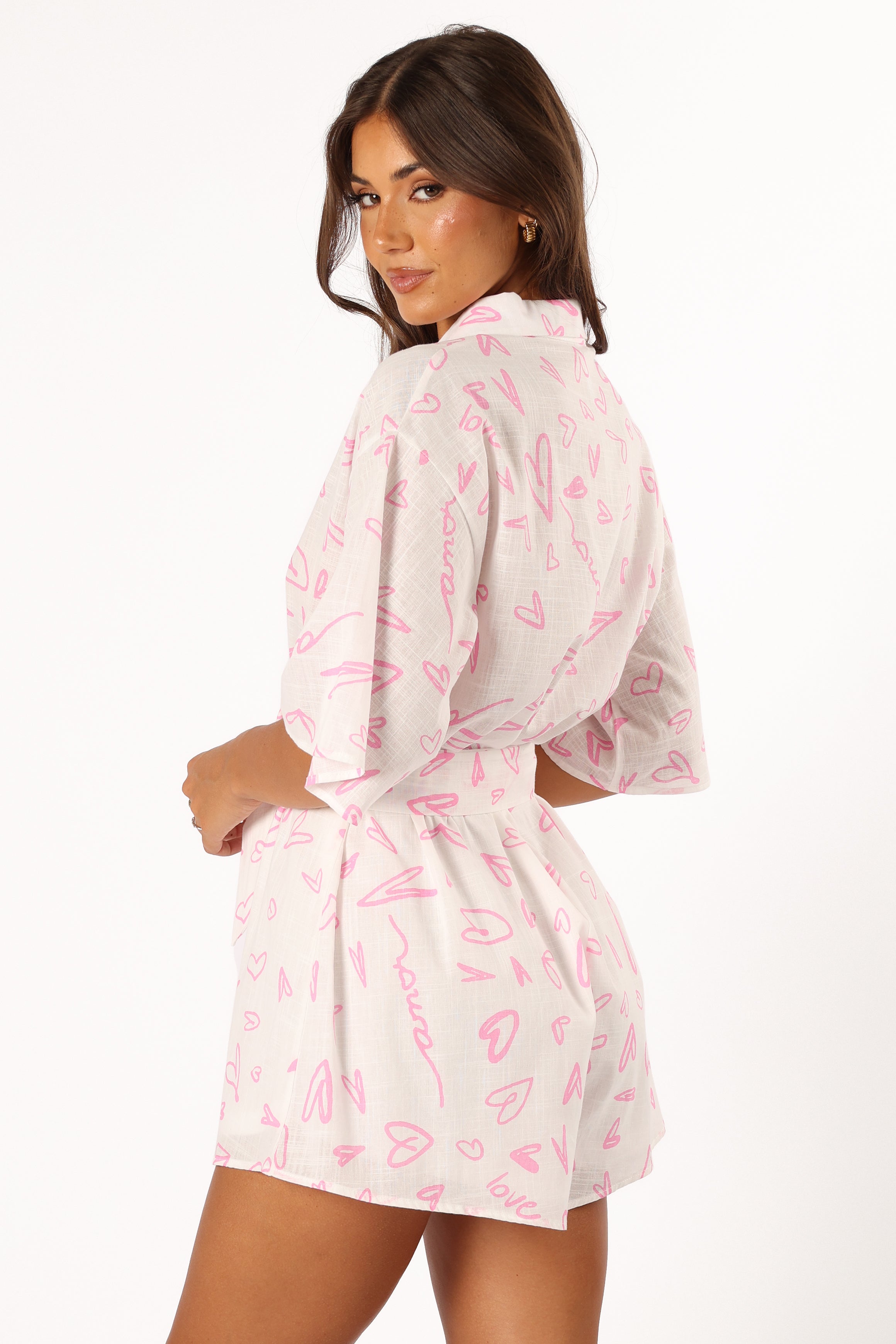 Kellie Romper - Stylish Amore Print Floral Jumpsuit for Women | Perfect for Summer Outfits, Beach Vacations & Casual Wear