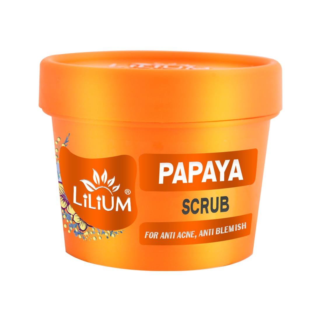 Lilium Papaya Scrub 100g - Natural Anti Acne & Blemish Treatment for Glowing Skin, Fresh & Smooth Feel, Chemical-Free & Paraben-Free | Perfect for Daily Skincare Routine & Acne-Prone Skin