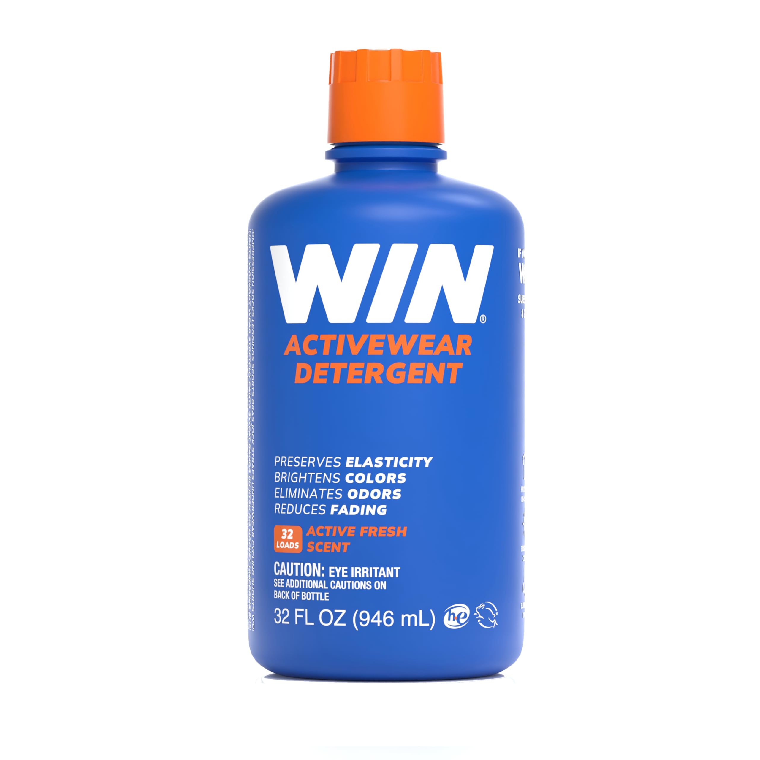 WIN Activewear Detergent - Active Fresh Scent - 32oz Sports Laundry Detergent for Sweaty Workout Clothes, Gym Wear & Team Uniforms - Removes Odors & Stains - Perfect for Athletes, Yoga & Post-Workout Laundry