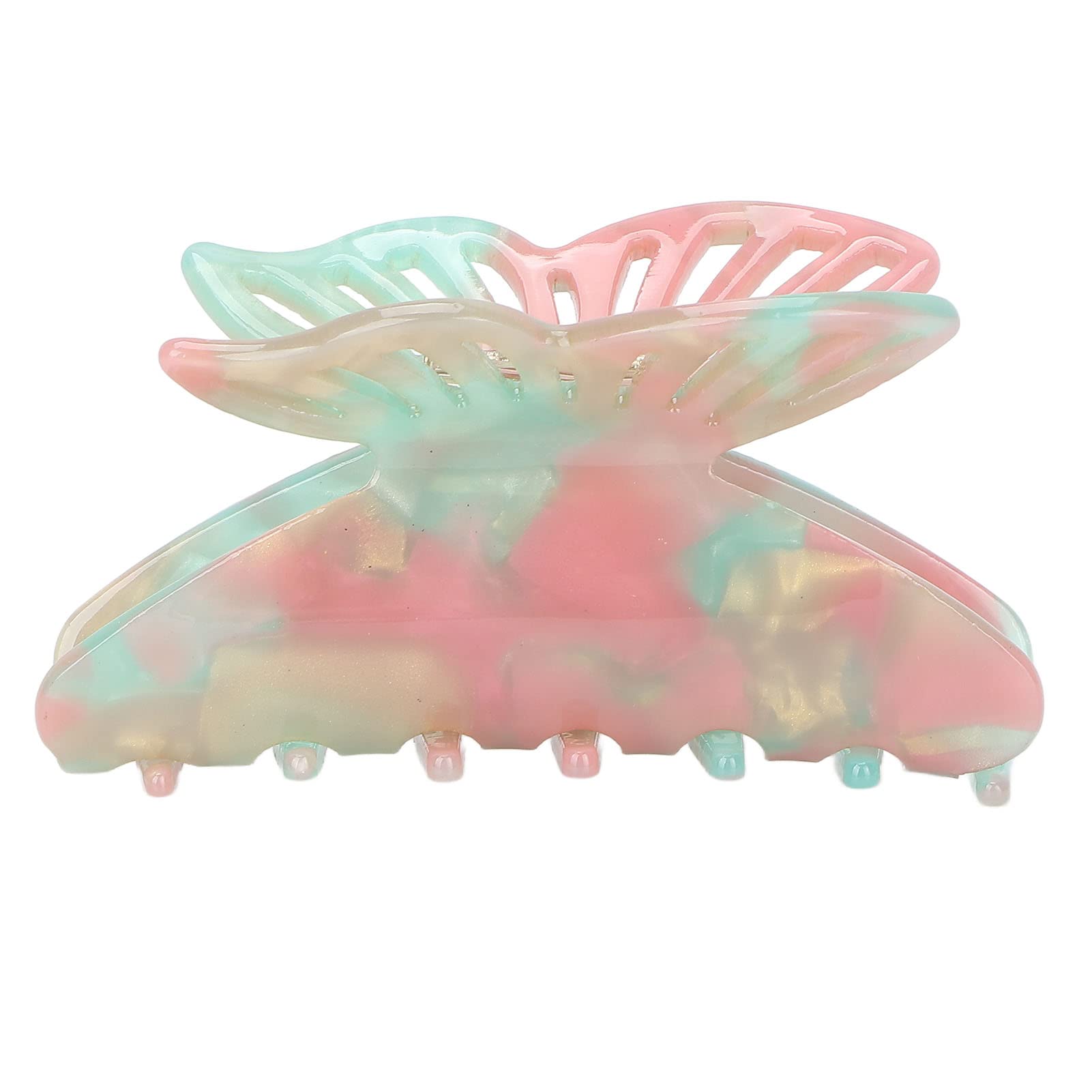 EXCLUZO Hair Claw Clip for Women - Elegant Hair Jaw Clamp Accessory for Styling, Lightweight & Decorative (Amber Green) | Perfect for Updos, Ponytails & Everyday Hairstyles