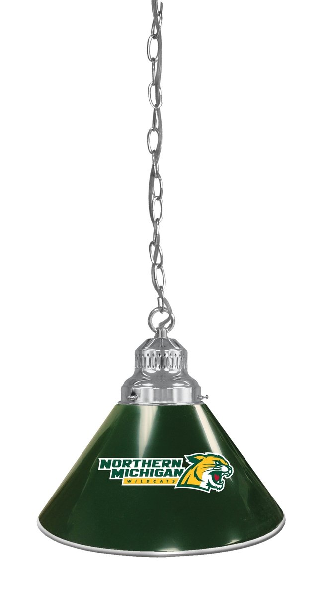 Northern Michigan University Themed Single Shade Pendant Light by Holland Bar Stool Co - Perfect for College Dorm Decor, Alumni Gifts & NMU Fan Cave Lighting