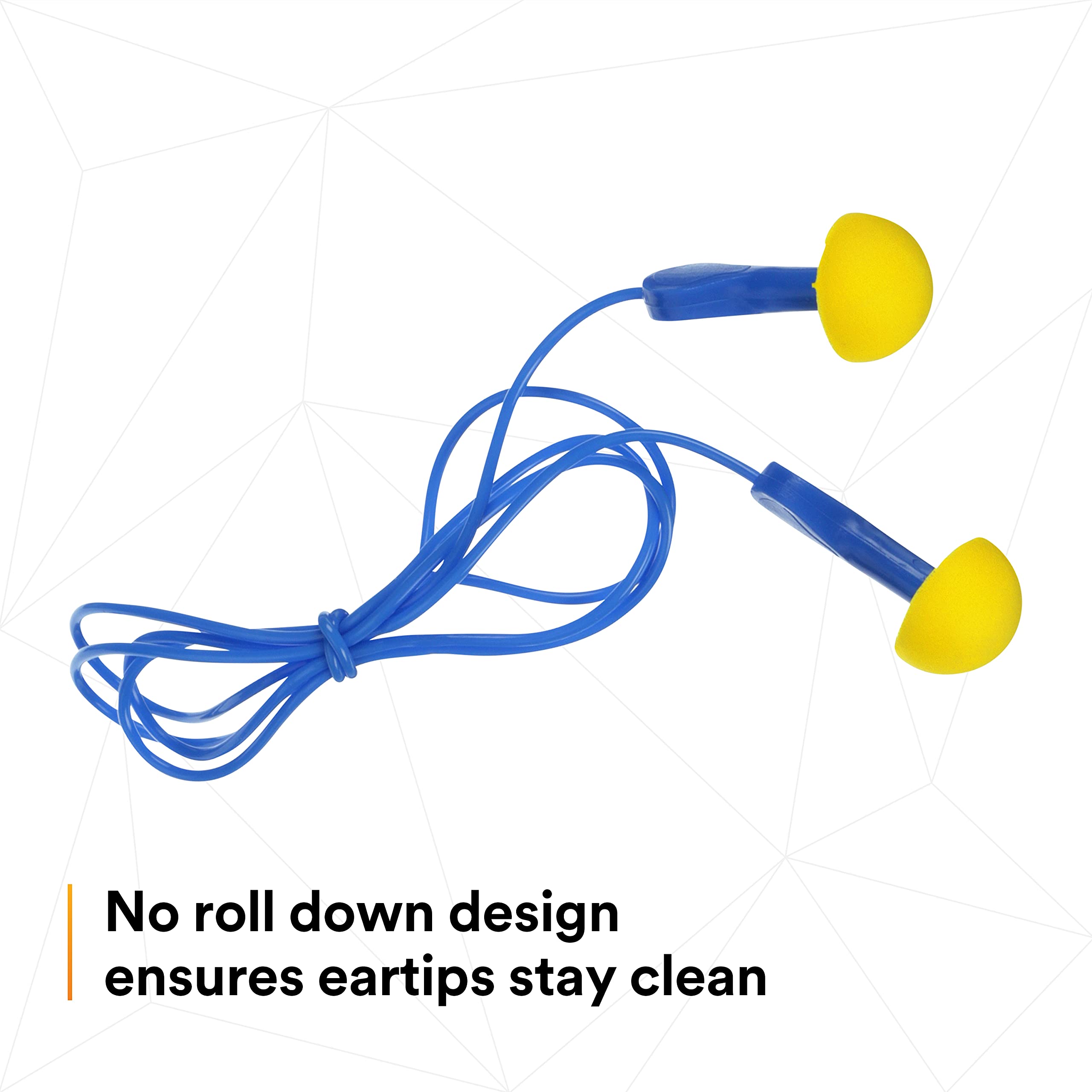3M E-A-R EXPRESS Pod Plugs Ear Plugs 311-1114 - Corded Noise Reduction Earplugs with Blue Grips & Pillow Pack for Sleeping, Travel, and Work Safety