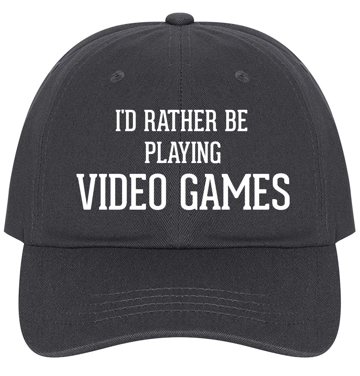 I'd Rather Be Playing Video Games - Adjustable Dad Hat for Comfortable Gaming & Outdoor Activities