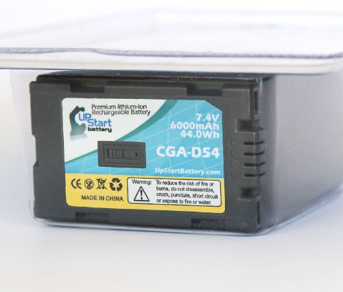 2 Pack Panasonic AG-DVX100B Battery & Charger - 5400mAh for Digital Camcorders - Travel & Outdoor Filming