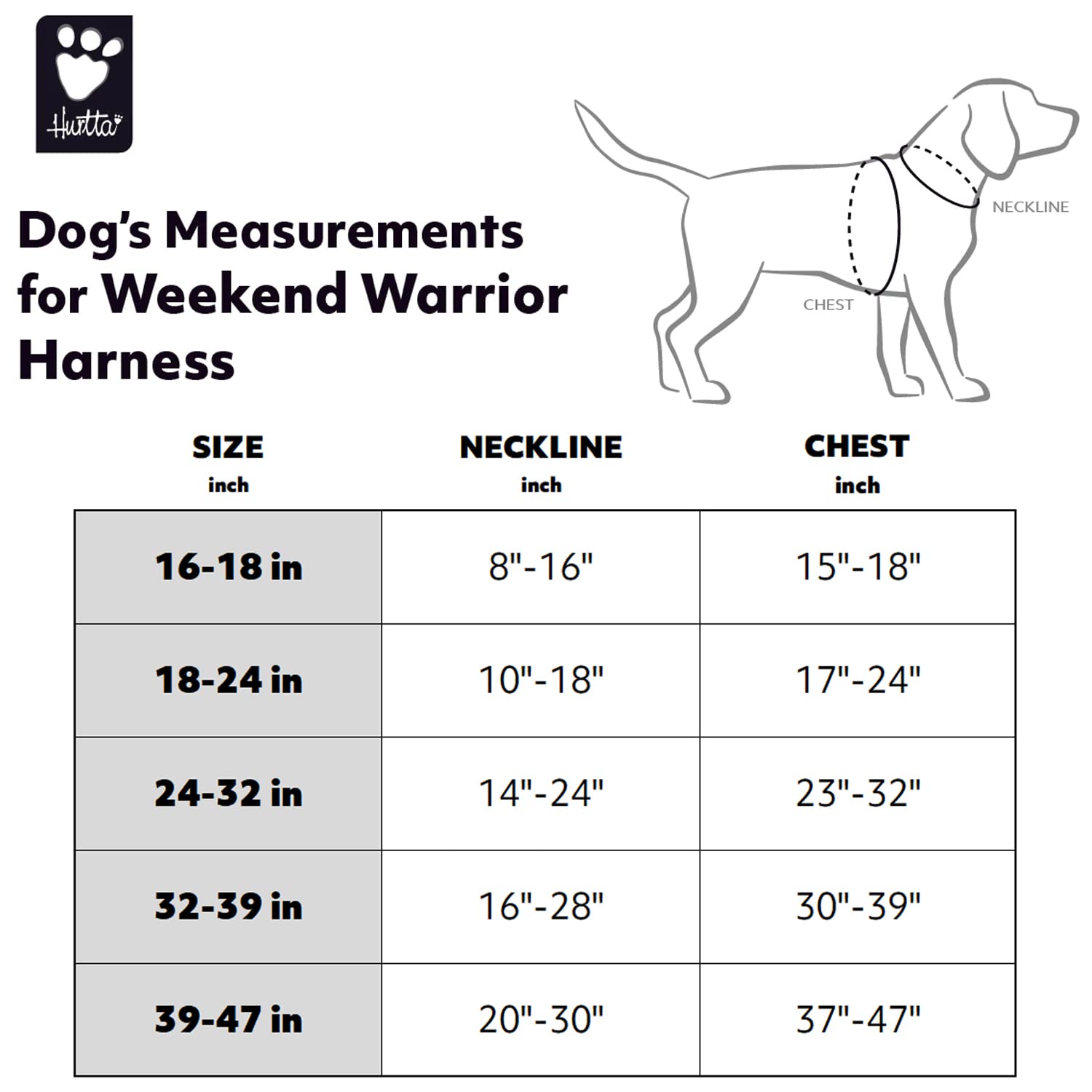 Hurtta Weekend Warrior ECO Dog Harness - Adjustable 39-47 inch Reflective Vest for Medium & Large Dogs - Perfect for Hiking, Running & Outdoor Adventures