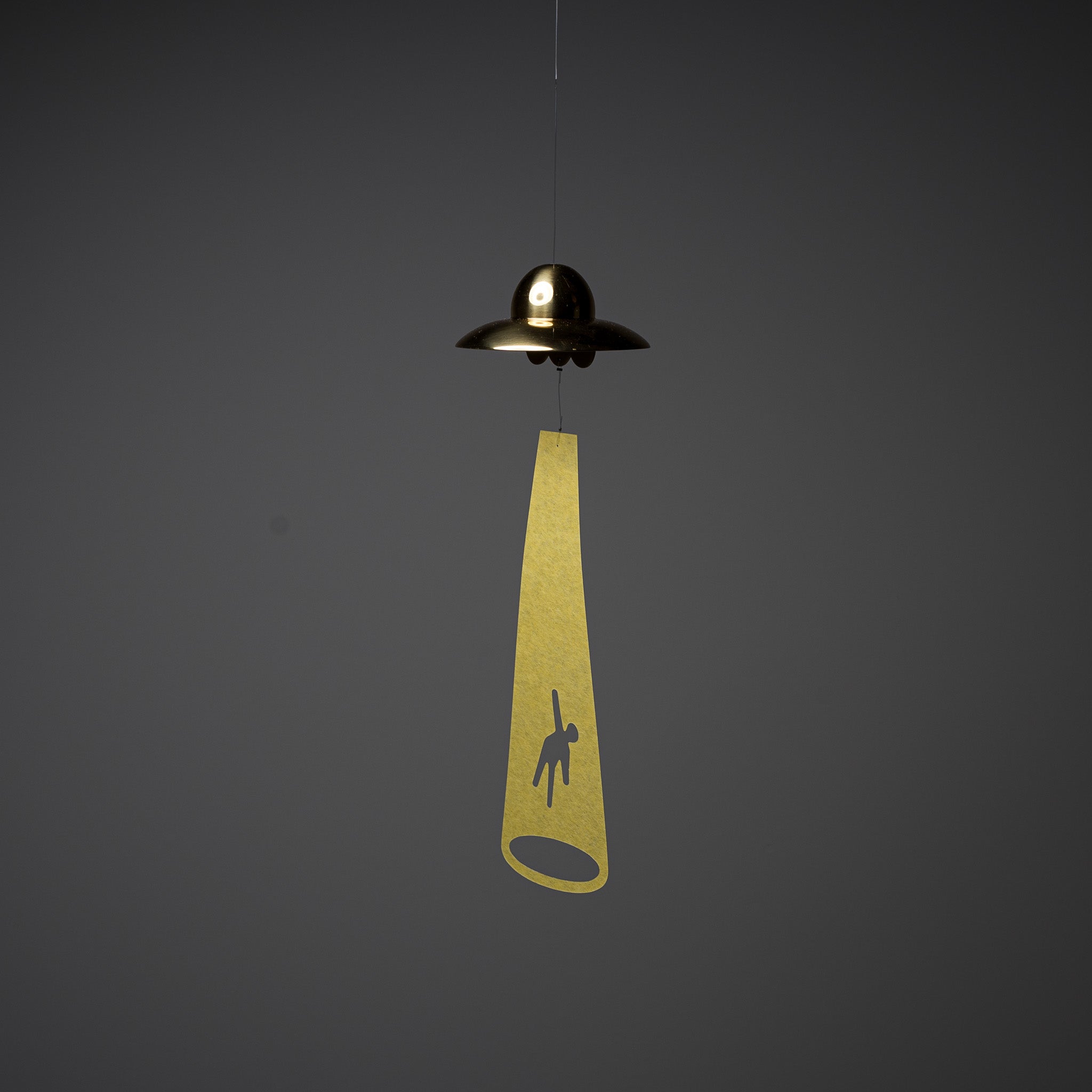 Nousaku Brass Wind Chime UFO Gold - Japanese Handcrafted Wind Bell for Garden, Patio & Outdoor Decor | Perfect for Relaxation & Zen Atmosphere