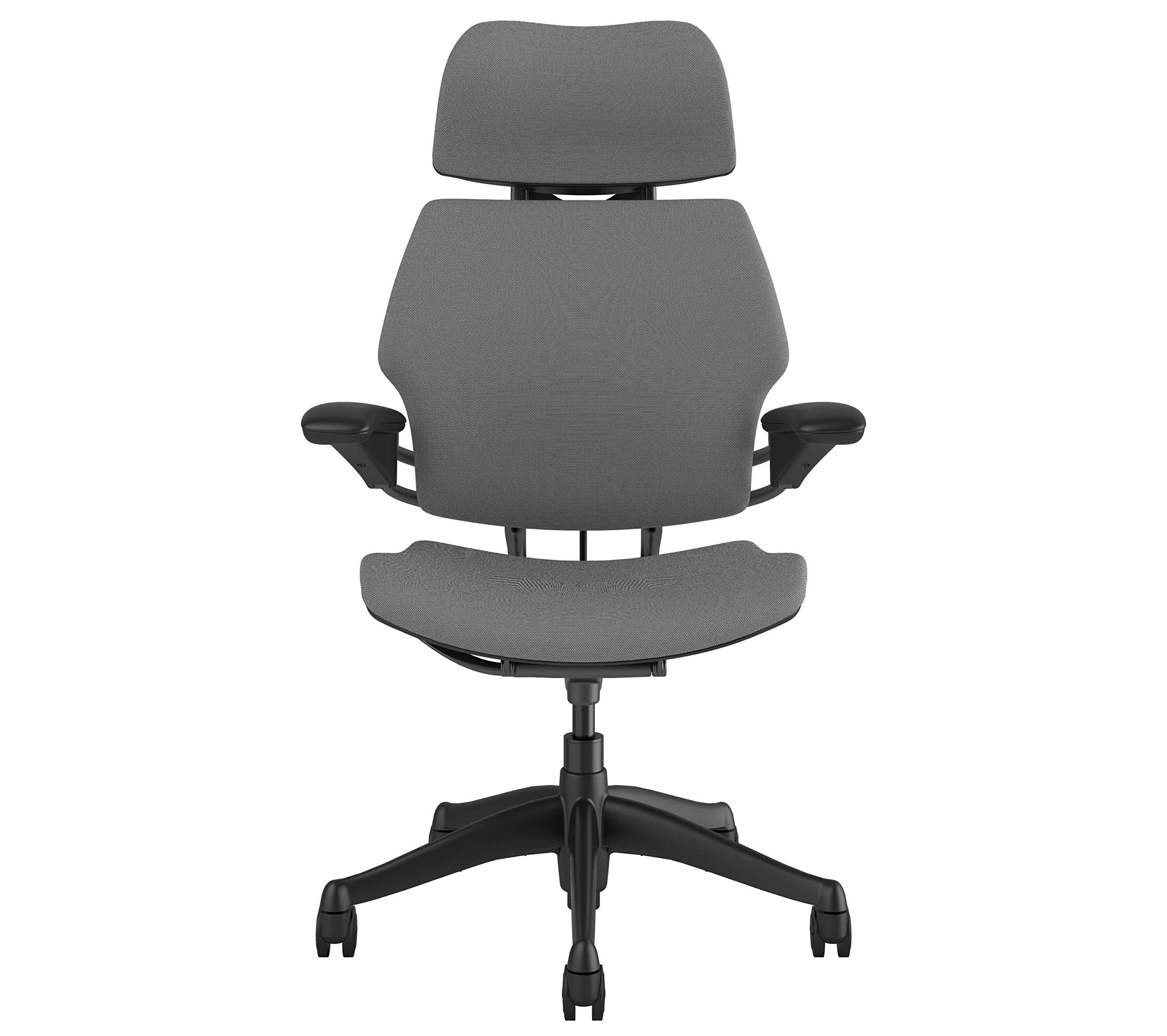 Humanscale Freedom Ergonomic Office Chair with Headrest - Adjustable Arms & Wheels for Carpet - Perfect for Home & Office Workspaces