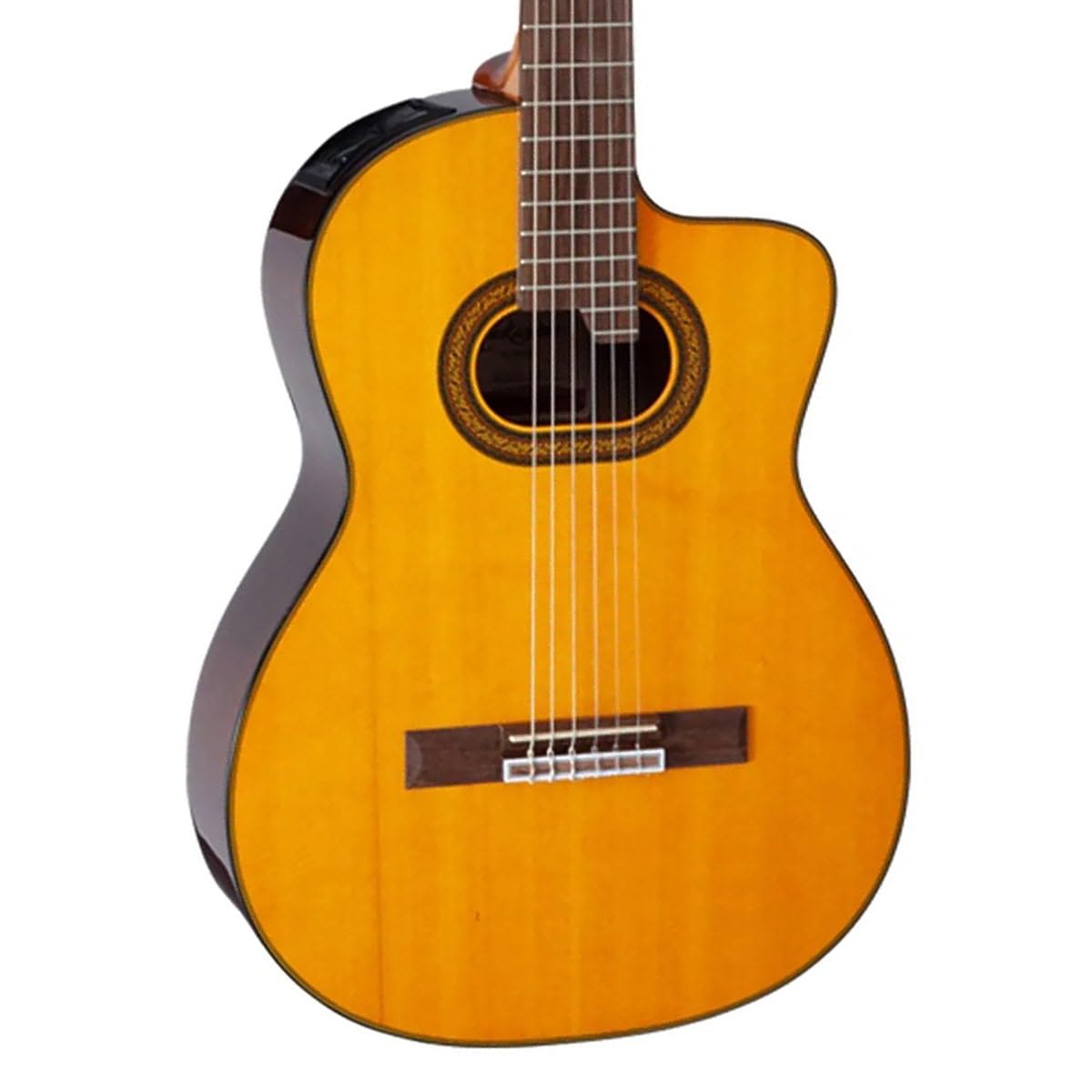 Takamine GC6CE NAT Classical Acoustic Electric Guitar - Premium Solid Cedar Top with Cutaway & Onboard Electronics - Perfect for Stage Performances, Studio Recording & Home Practice