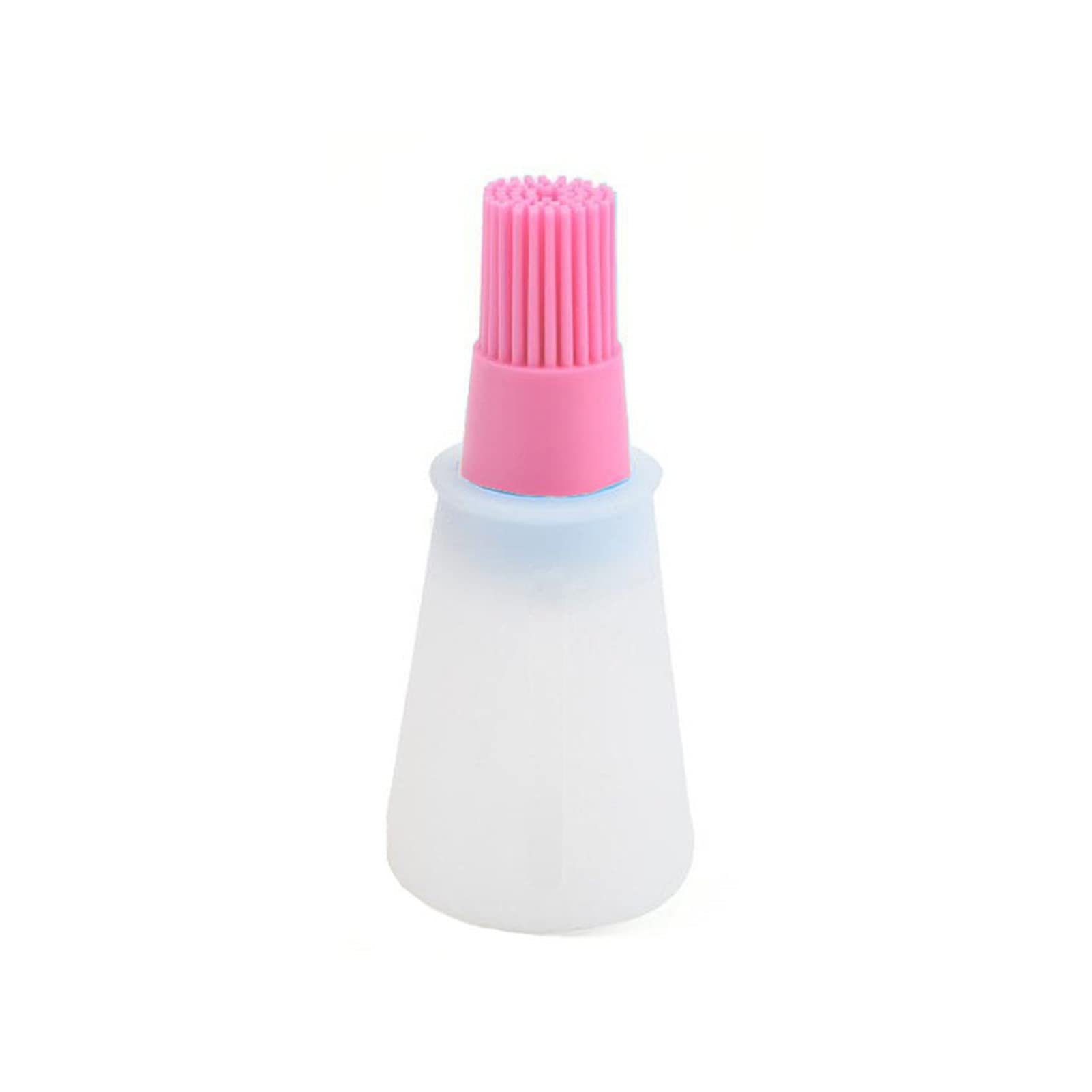 Silicone Oil Brush for Cooking, Baking, Grilling - Portable & Non-Stick Kitchen Tool - Perfect for BBQ, Pancakes, Camping & Outdoor Cooking (Pink)