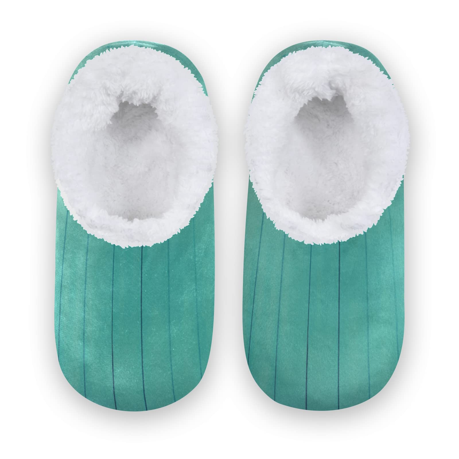 **Non-Slip Soft Warm Coral Fleece Kids House Slippers for Boys & Girls - X-Small Green Planks - Perfect for Bedroom, Travel & Indoor Comfort**