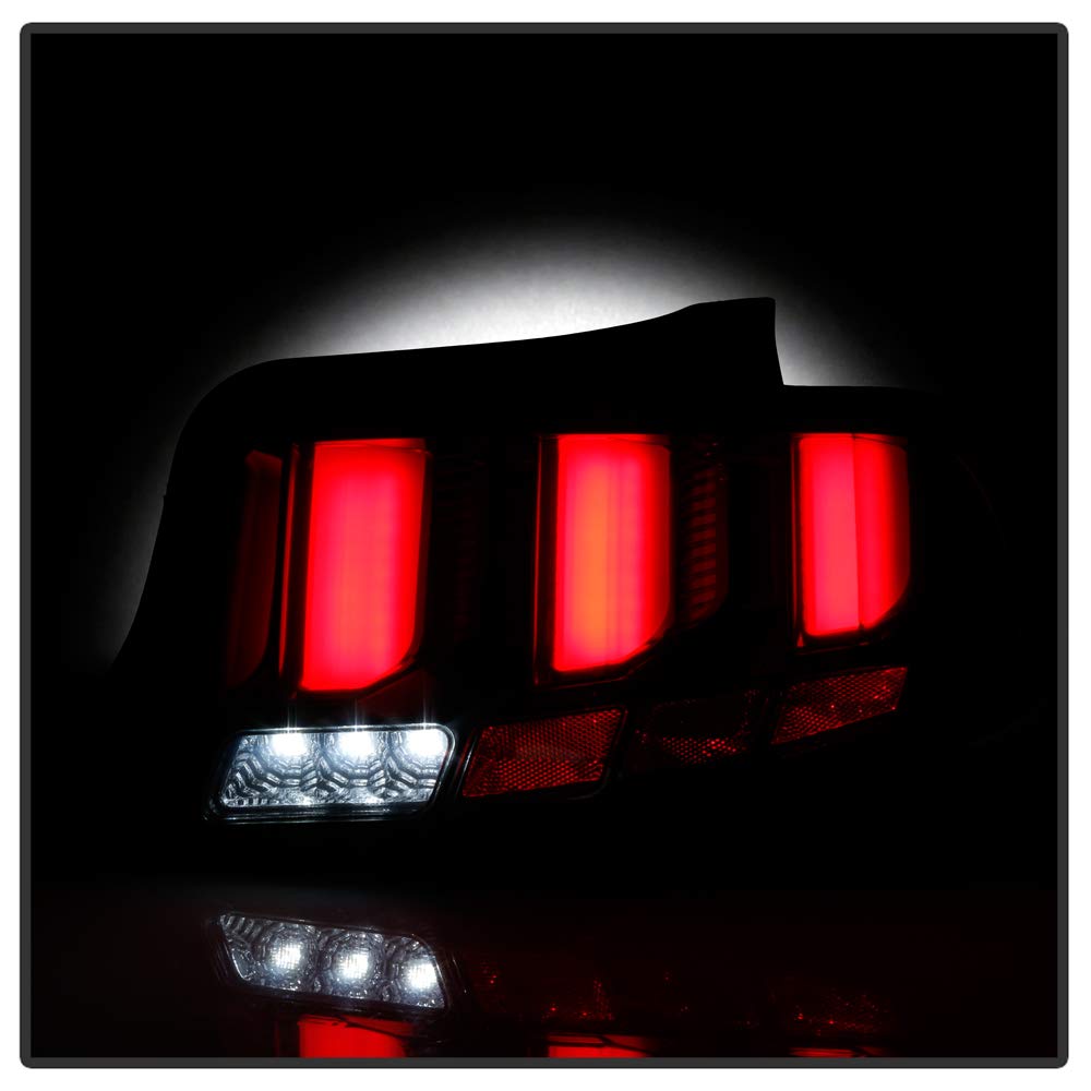 2010-2012 Ford Mustang Sequential LED Tail Lights - Smoked Black Style for Enhanced Visibility & Style | Perfect for Night Driving & Car Shows