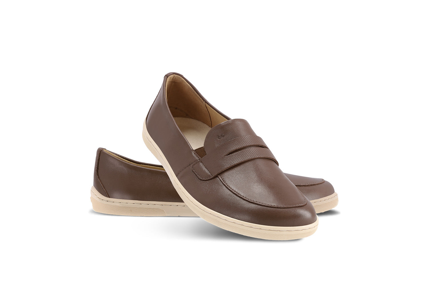 Barefoot Moccasins for Men & Women - Be Lenka Buena Soft Leather Minimalist Shoes in Dark Brown & Beige | Comfortable House Slippers, Indoor/Outdoor Walking Shoes for Home, Office & Travel