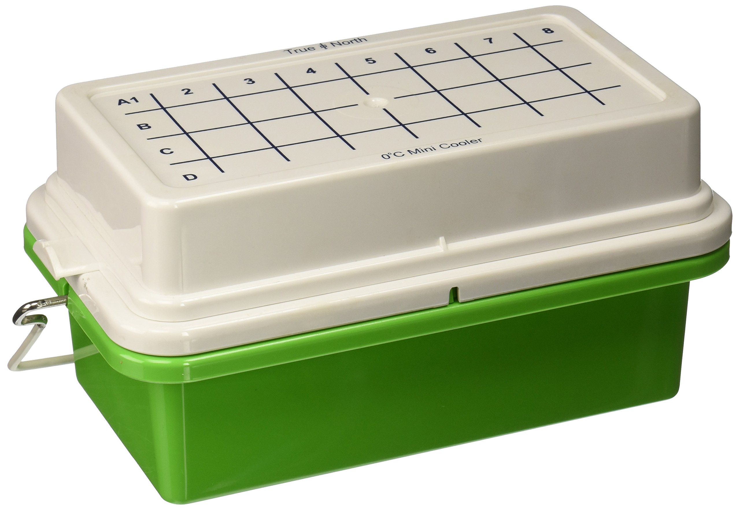 Heathrow HS120072 True North Mini Cooler - Gel Filled LED Cooling Pad, Maintains 0°C (32°F), 32 x 0.5/2.0 mL Capacity, Green - Perfect for Travel, Office & Home Use