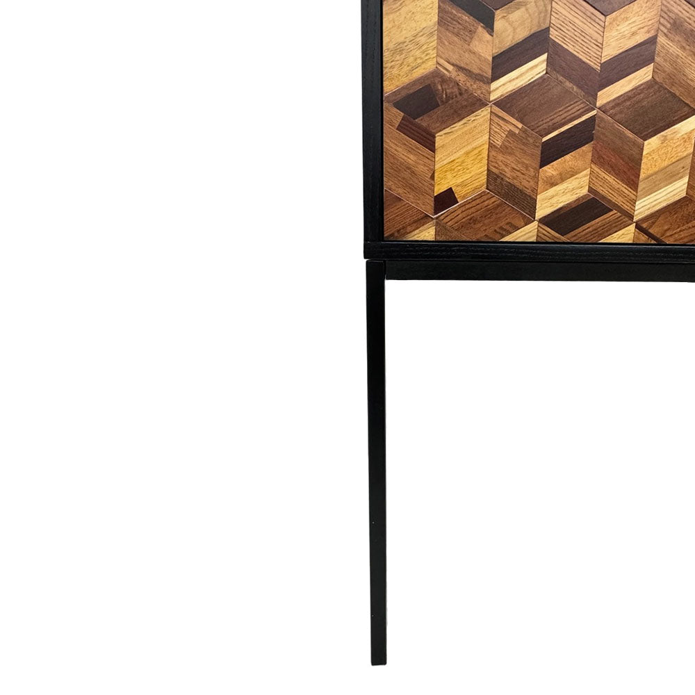 Philos 2-Door Brick Cabinet - Stylish Storage Solution for Living Room, Bedroom, or Office Organization
