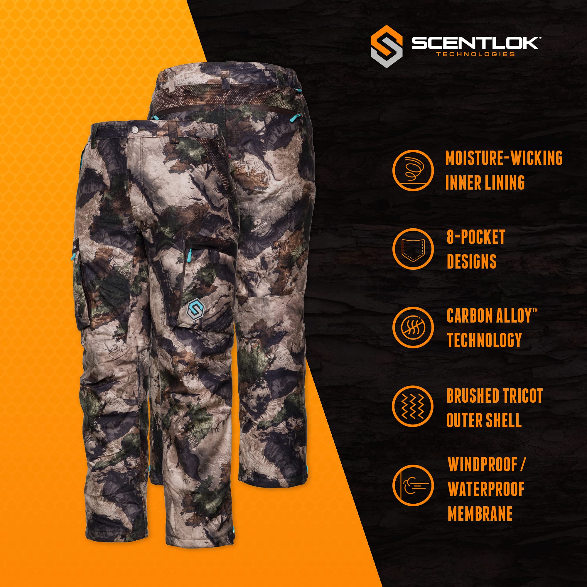 ScentLok Women’s Cold Blooded Hunting Pants - Camo Waterproof Insulated Winter Hunting Clothes for Women | Ideal for Deer Hunting, Outdoor Adventures & Cold Weather Activities