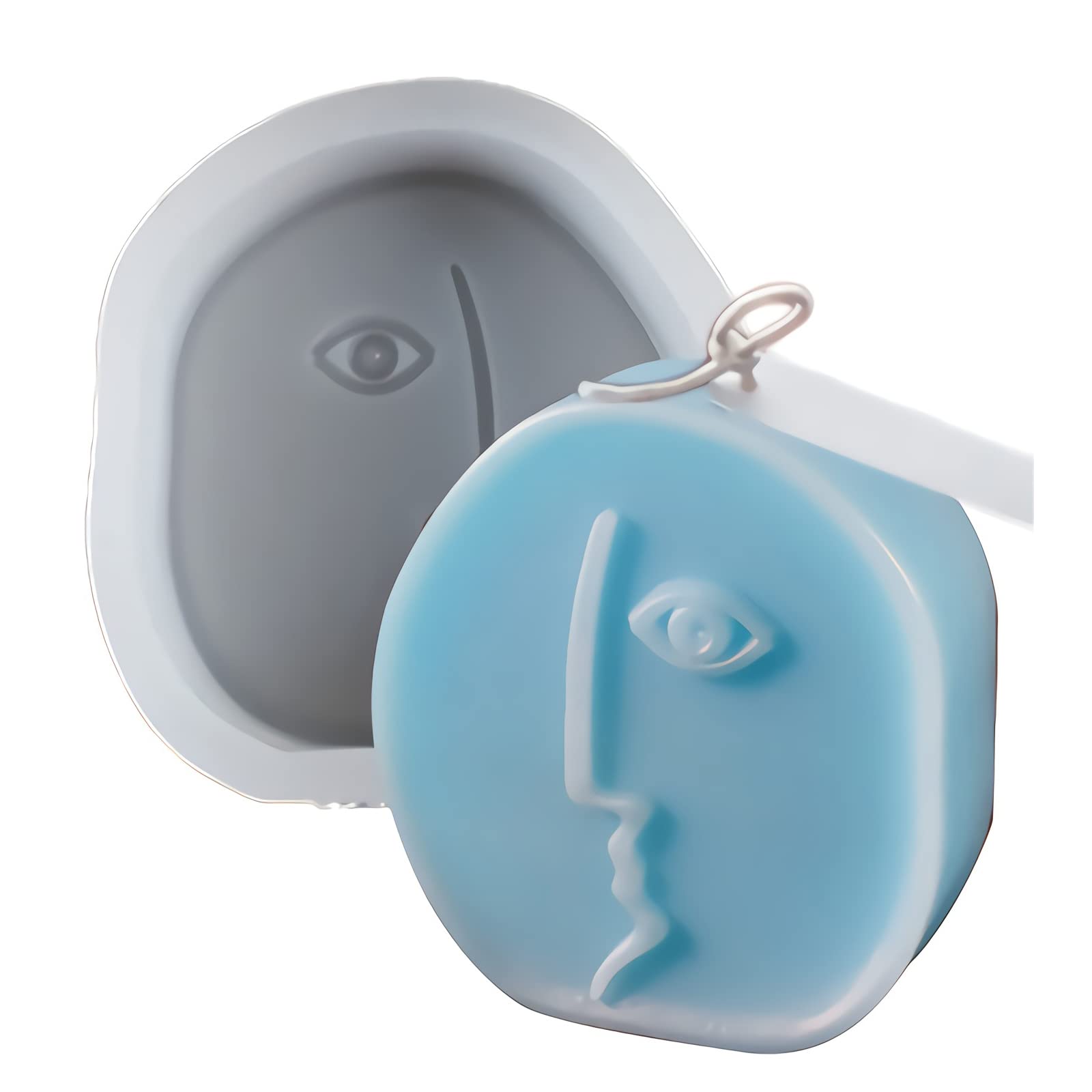 Abstract Face Silicone Mold for DIY Candles, Soap & Resin Casting - 3D Portrait Sculpture Home Decor | Human Face Candle Mold for Aromatherapy & Creative Crafts (Irregular Design) - Perfect for Handmade Gifts, Wedding Decor & Spa Relaxation