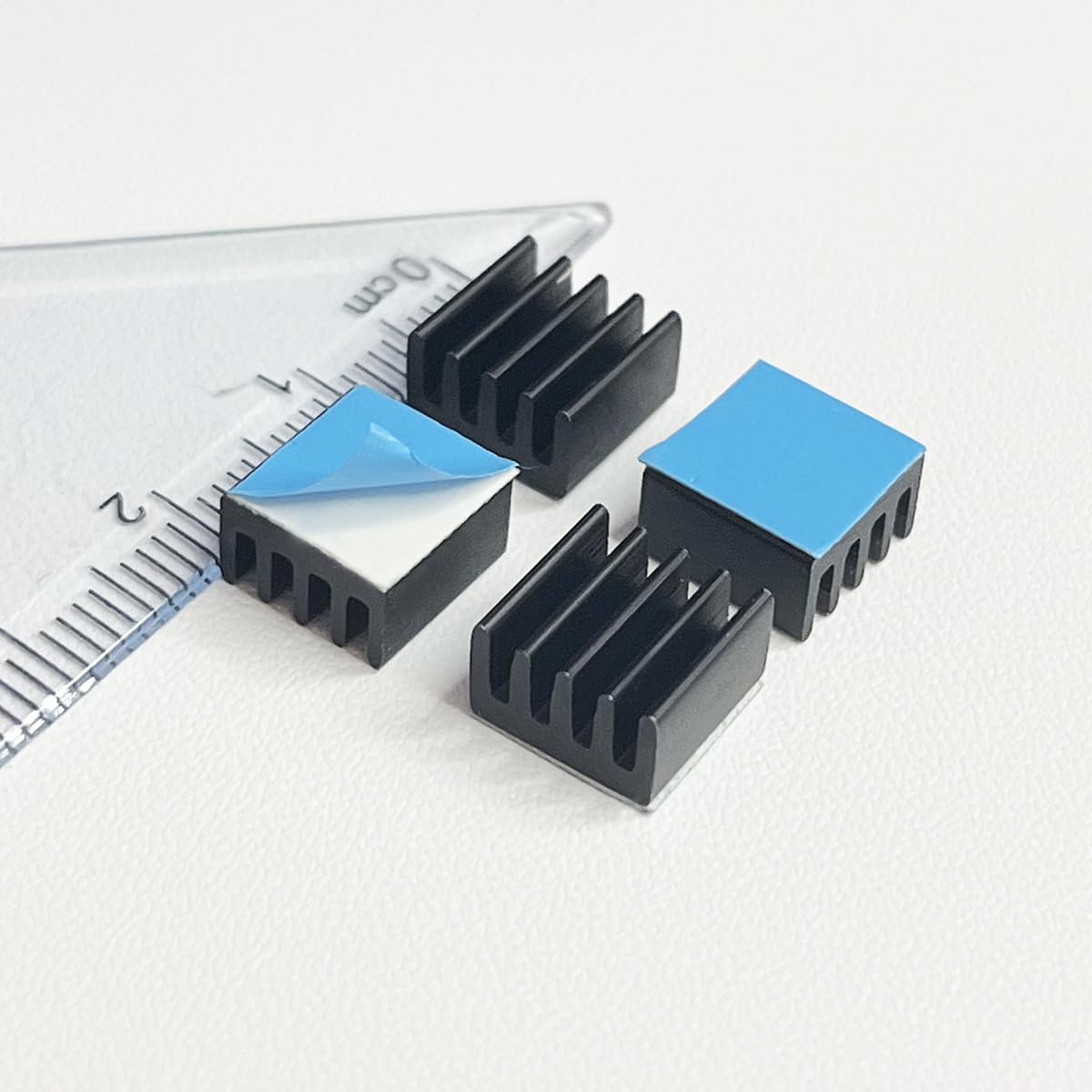 10PCS Small Aluminum Heatsinks 9x9x5mm with Thermal Tape - for GPU, IC Chips & VRAM Cooling