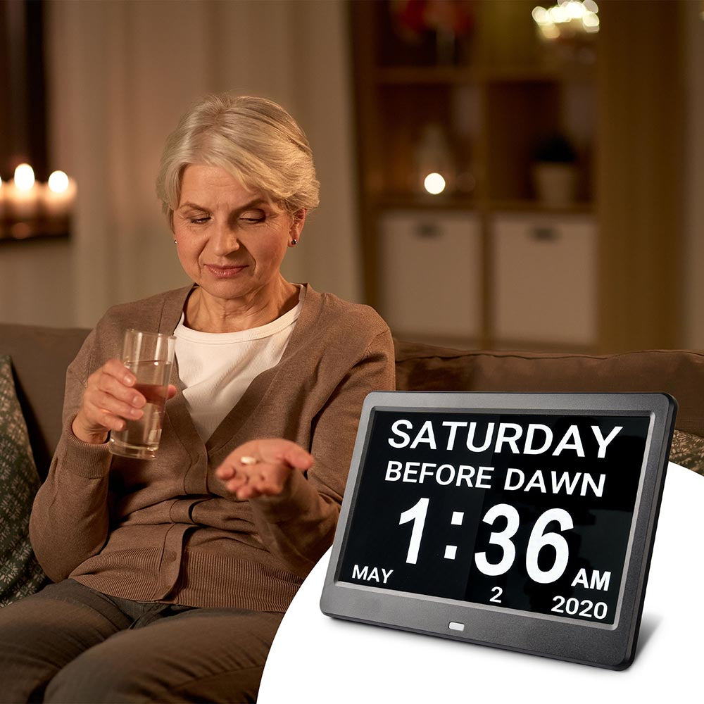 TheLAShop Large Digital Alarm Clock with Temperature Display - Easy-to-Read 10