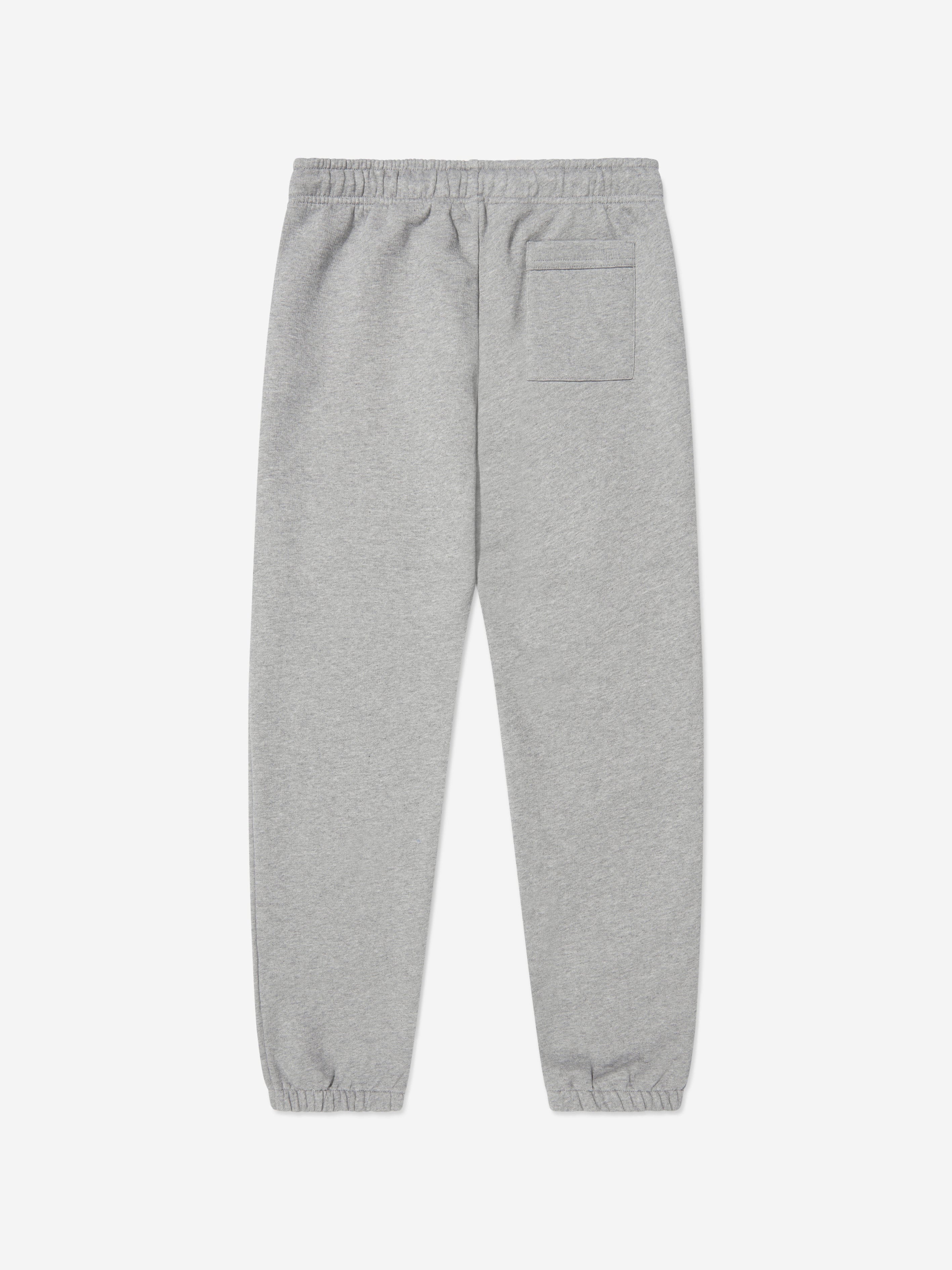 Acne Studios Kids Face Patch Joggers - Grey Cotton Jogging Pants for Boys & Girls | Comfortable Casual Wear for School, Playdates & Outdoor Activities