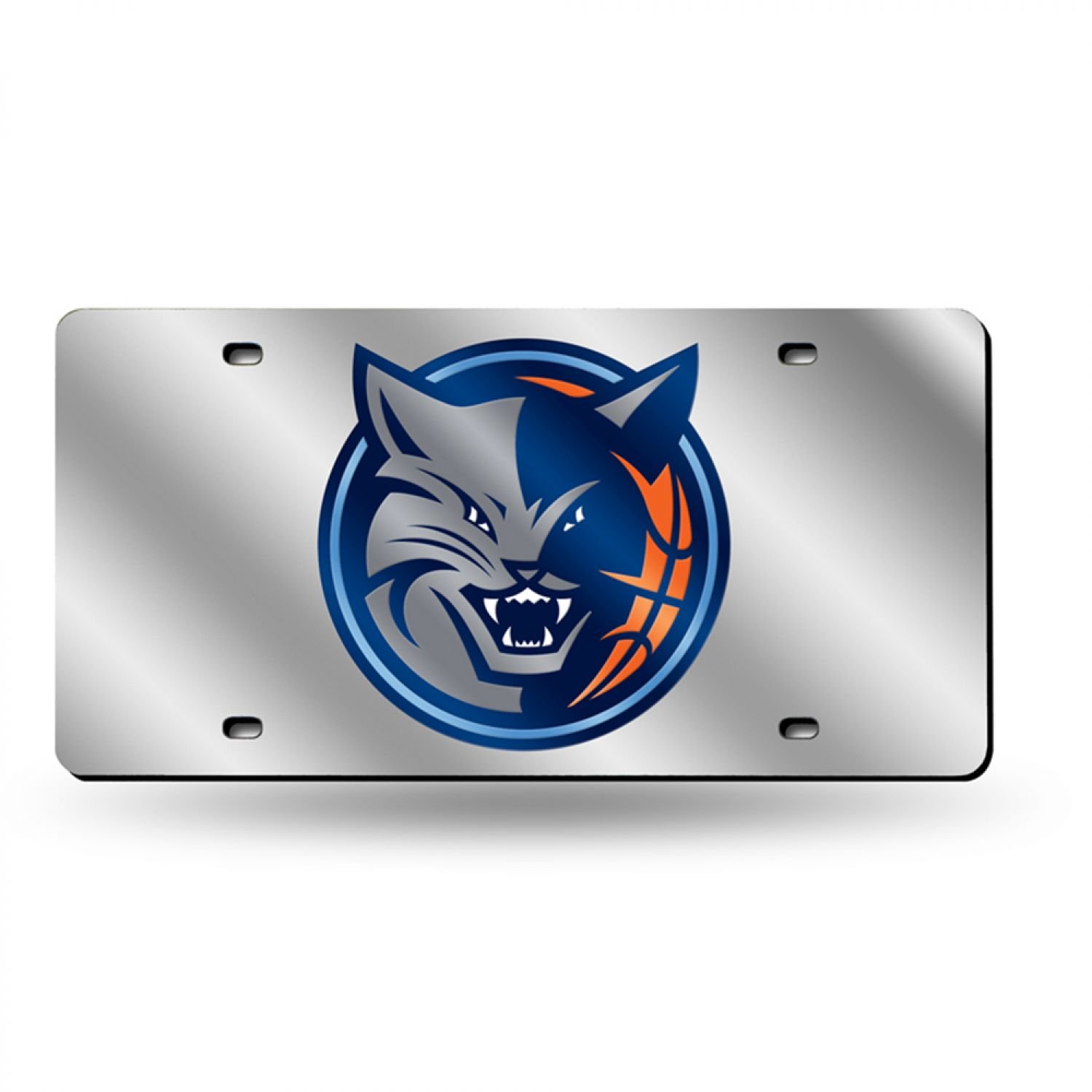 Charlotte Bobcats Deluxe Mirrored Laser Cut License Plate - Premium Metal Car Tag for NBA Fans - Perfect for Cars, Trucks & Motorcycles - Show Team Spirit On The Road
