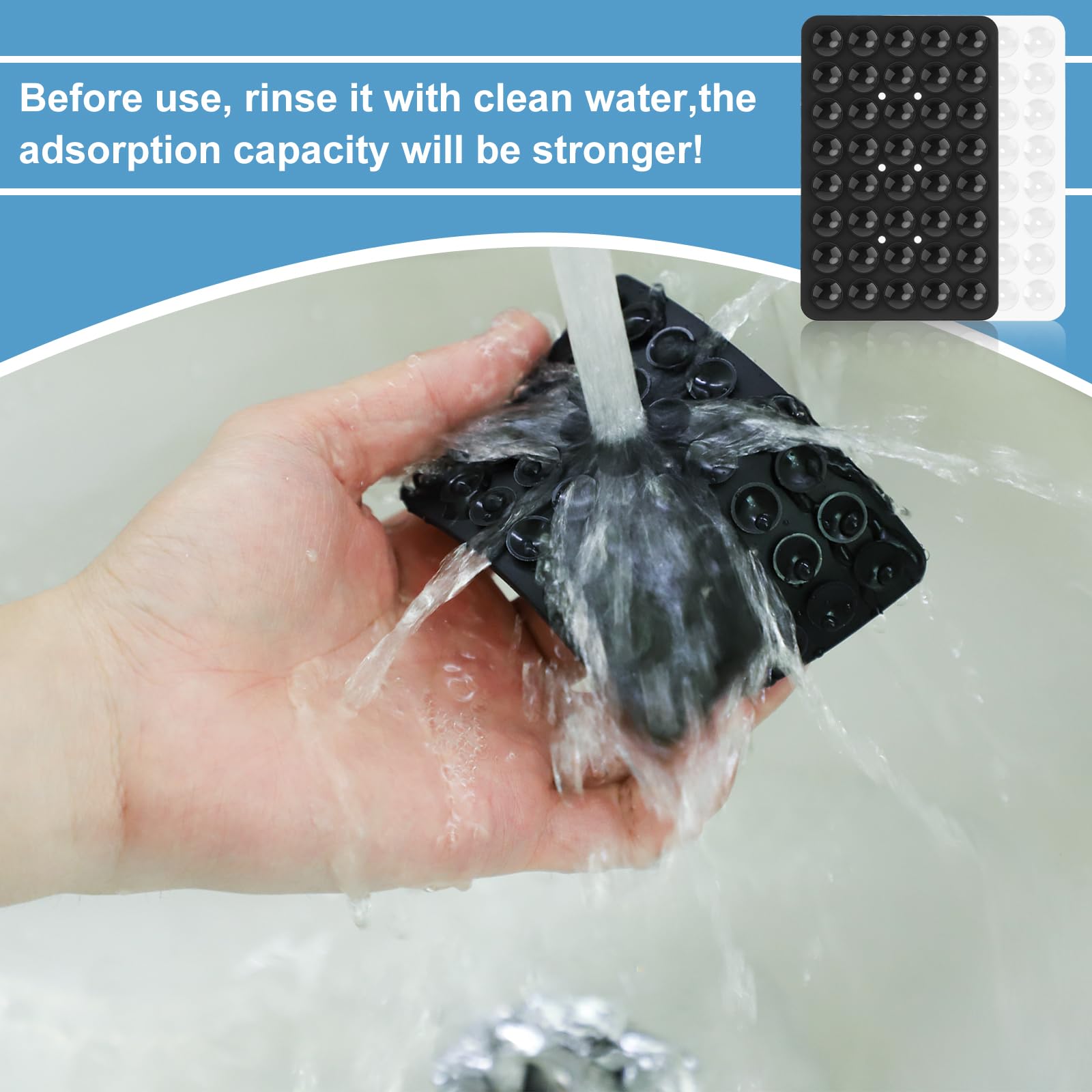 2-Pack Silicone Phone Holder with Strong Suction Cup - Hands-Free Mount for iPhone & Android - Sticky Grip Fidget Toy Gift - Perfect for Car Dashboard, Office Desk, Kitchen & Bathroom Use