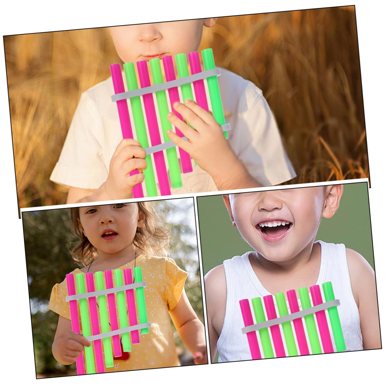 ERINGOGO Kids Musical Toy - DIY Mini Pan Flute Set, 2-Pack Self-Assembling Panpipes for Children | Perfect for Music Education, Early Learning & Creative Play
