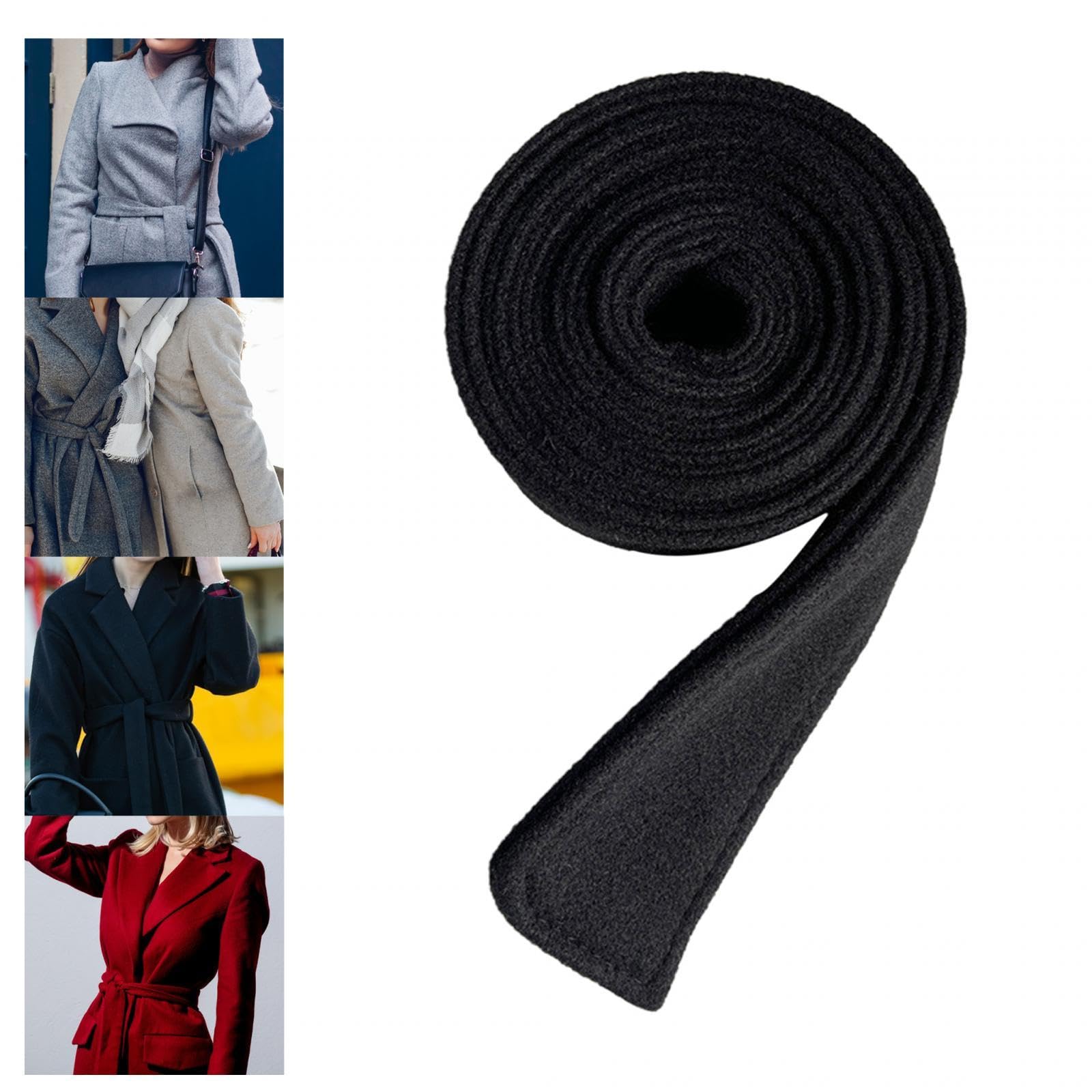 Women's Wool Overcoat Waist Belt - Comfortable Fashionable Lightweight Long Belt for Jackets & Wool Coats | Perfect for Office Wear, Winter Outfits & Formal Occasions