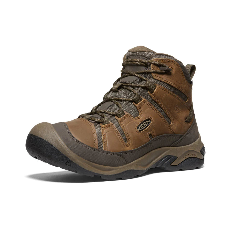 Men's Circadia Mid WP Wide Waterproof Hiking Boots in Bison/Brindle - Durable Outdoor Footwear for Trail Walking & Mountain Adventures