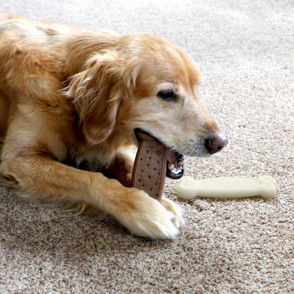 **Durable Nylon Dog Chew Toy - Bacon Flavor & Textured Surface for Aggressive Chewers | Safe & Long-Lasting Pet Dental Bones for Puppies & Adult Dogs | Perfect for Teething, Boredom & Training**