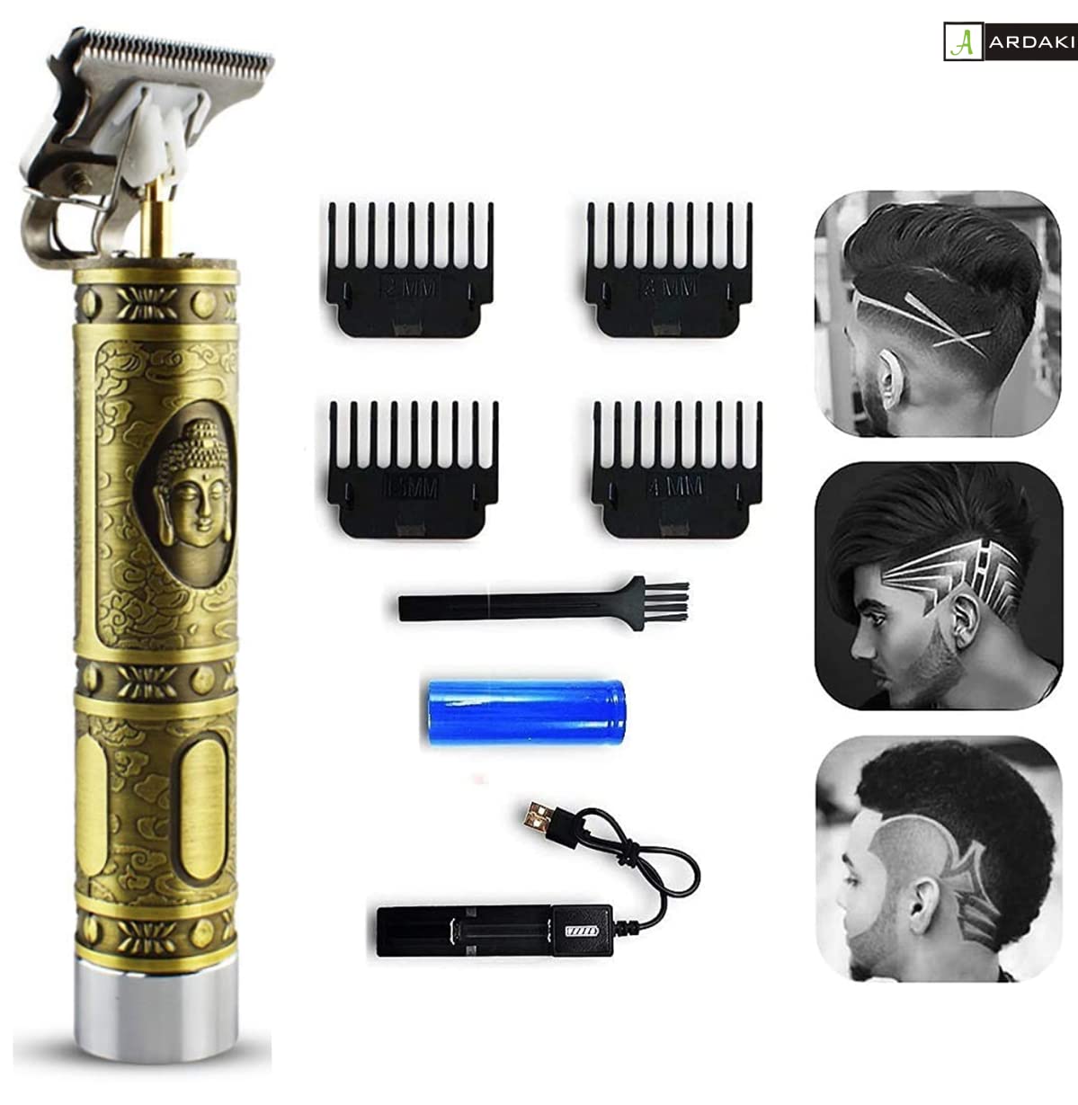 **ARDAKI Professional Hair Clipper for Men - Adjustable Blade Trimmer & Shaver, Multi-Grooming Kit for Face, Head & Body - Fast Charging, Precise Close Cut (Perfect for Home, Travel & Salon Use)**