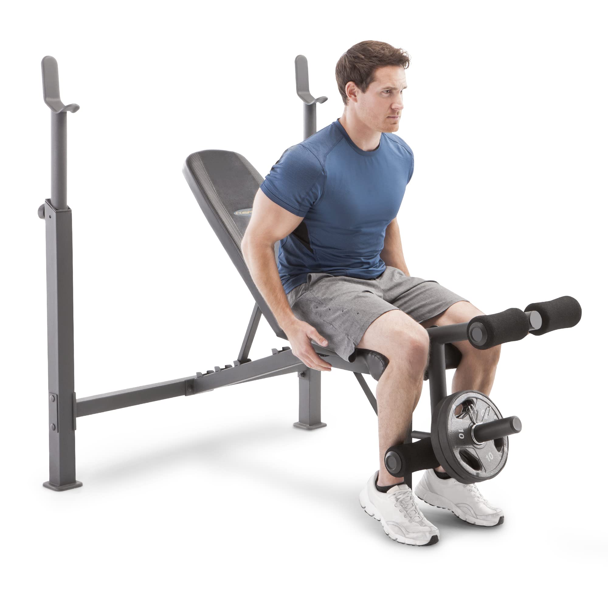 Marcy Adjustable Olympic Weight Bench with Leg Developer - Heavy Duty Strength Training Equipment for Home Gym Workouts - Perfect for Weight Lifting, Bodybuilding & Fitness Training