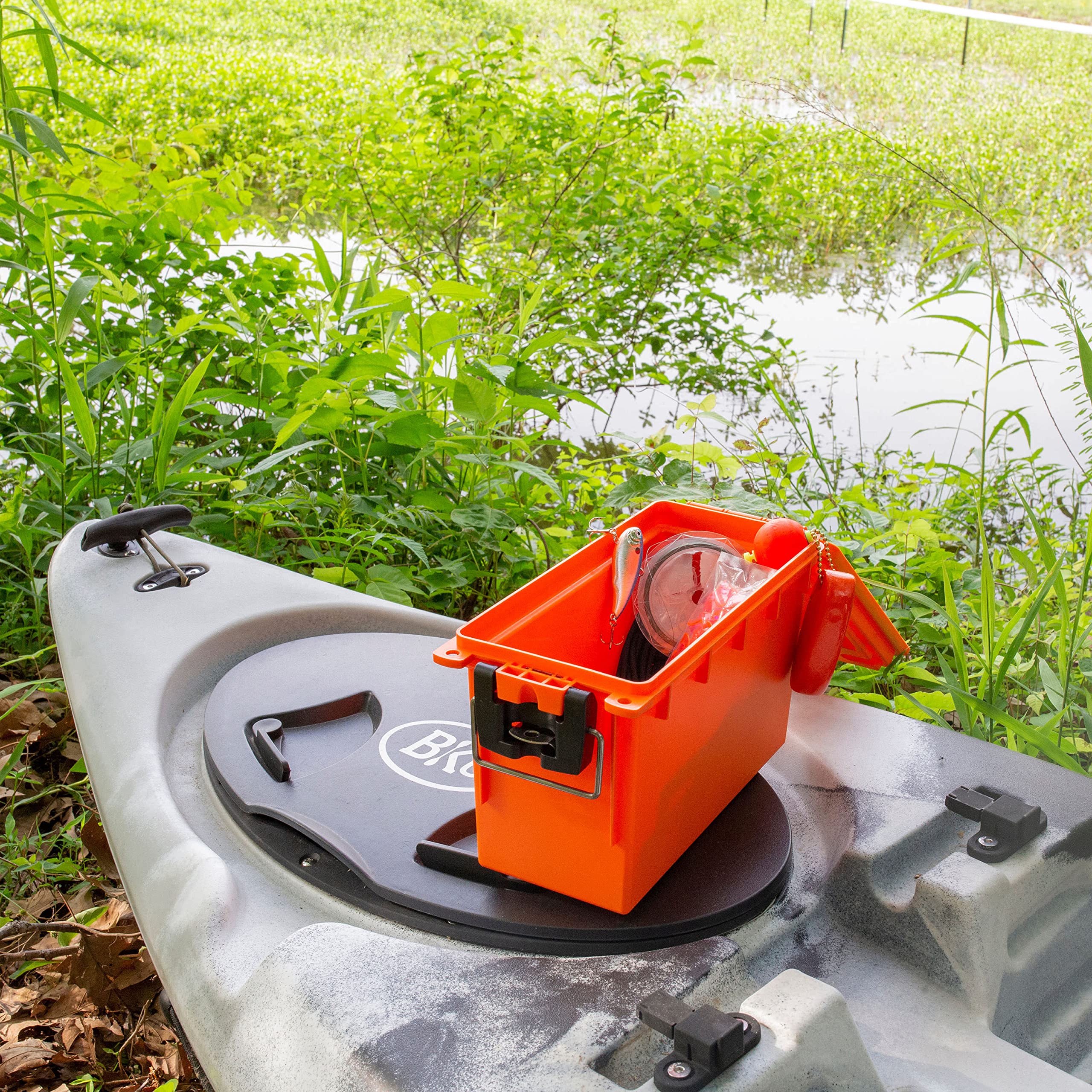 Sheffield 12680 Orange Marine Storage Box - Waterproof Ammo Storage Container with 3 Locking Options for Boating, Camping & Outdoor Gear Organization