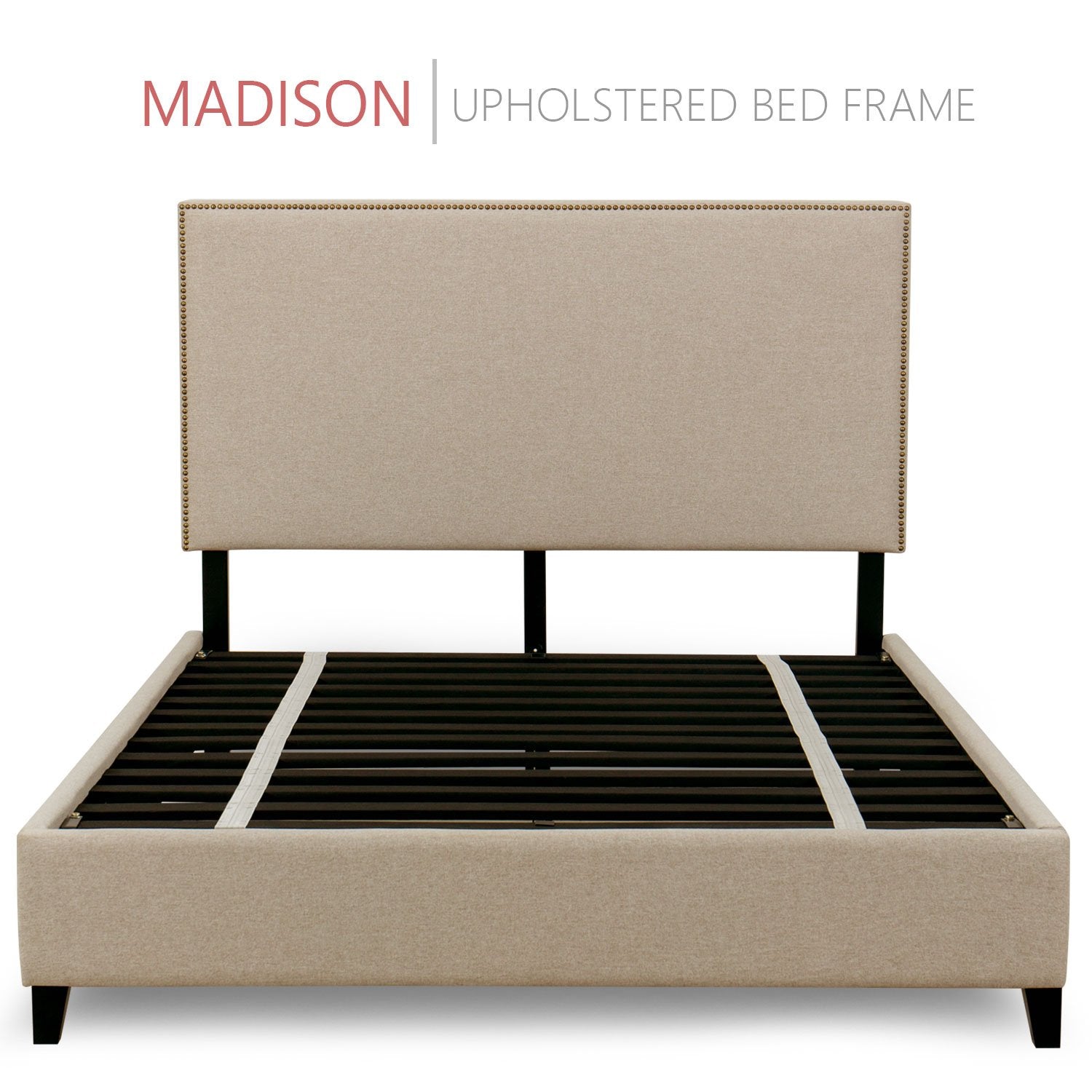 Madison Upholstered Platform Bed with 50