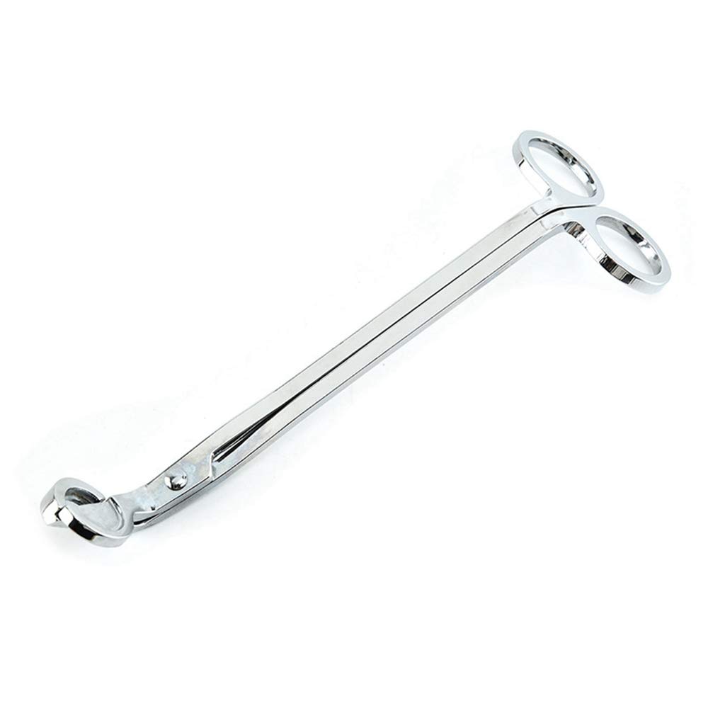 Premium Stainless Steel Candle Wick Trimmer & Scissor - Polished Silver Candle Accessories for Home, Spa, and Relaxation Use