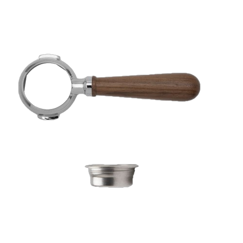 Lelit Bottomless Portafilter Walnut - 58mm Espresso Portafilter for Professional Coffee Machines | Perfect for Home Baristas & Coffee Shops | Enhance Your Espresso Extraction & Crema