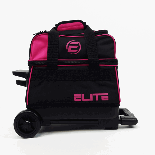 ELITE Basic Single Roller Pink Bowling Bag for Women & Men - Lightweight & Durable Bowling Accessories for League Play, Practice & Travel