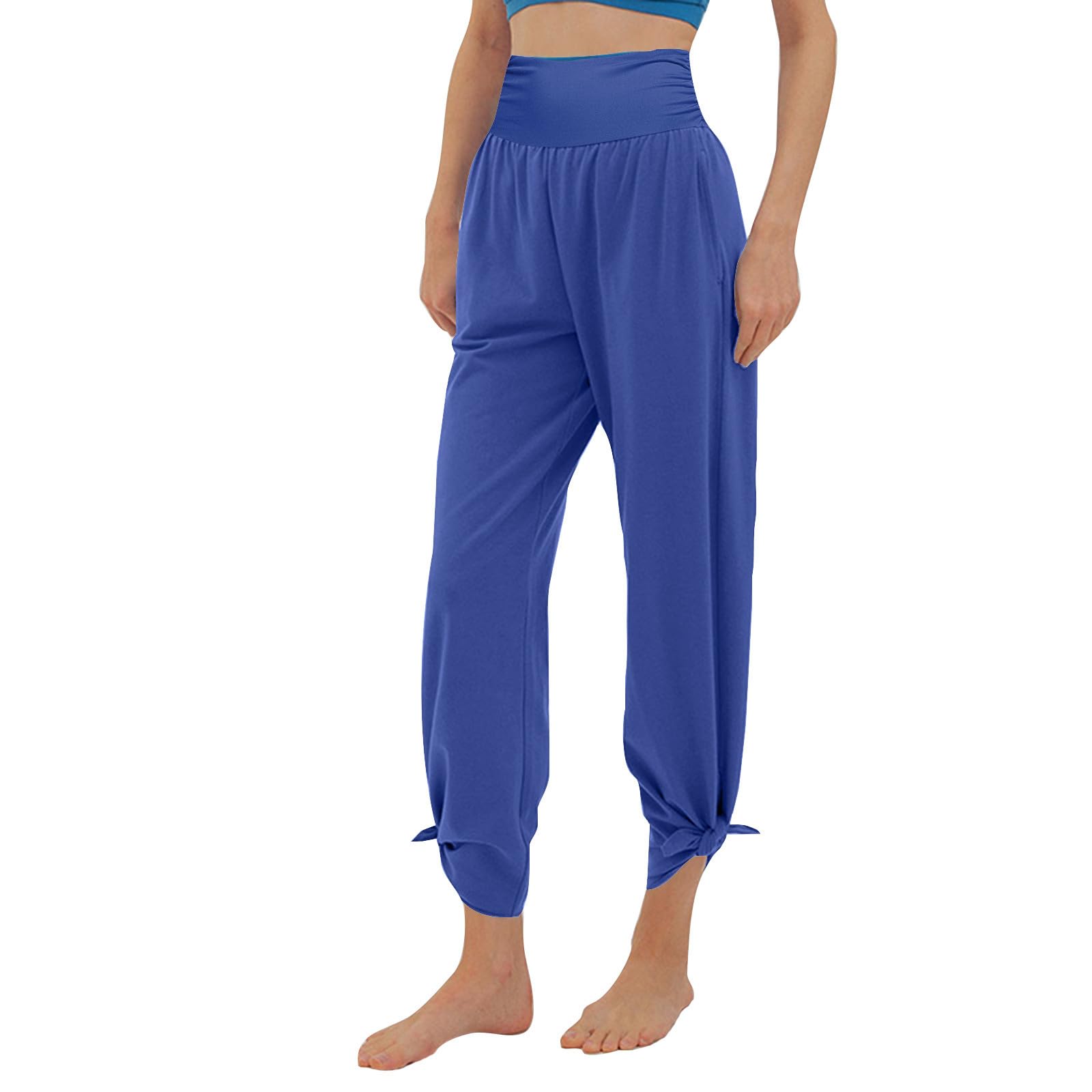 **Women's High Waist Flare Wide Leg Yoga Pants - Stretchy Athletic Trousers for Running, Gym & Casual Wear**